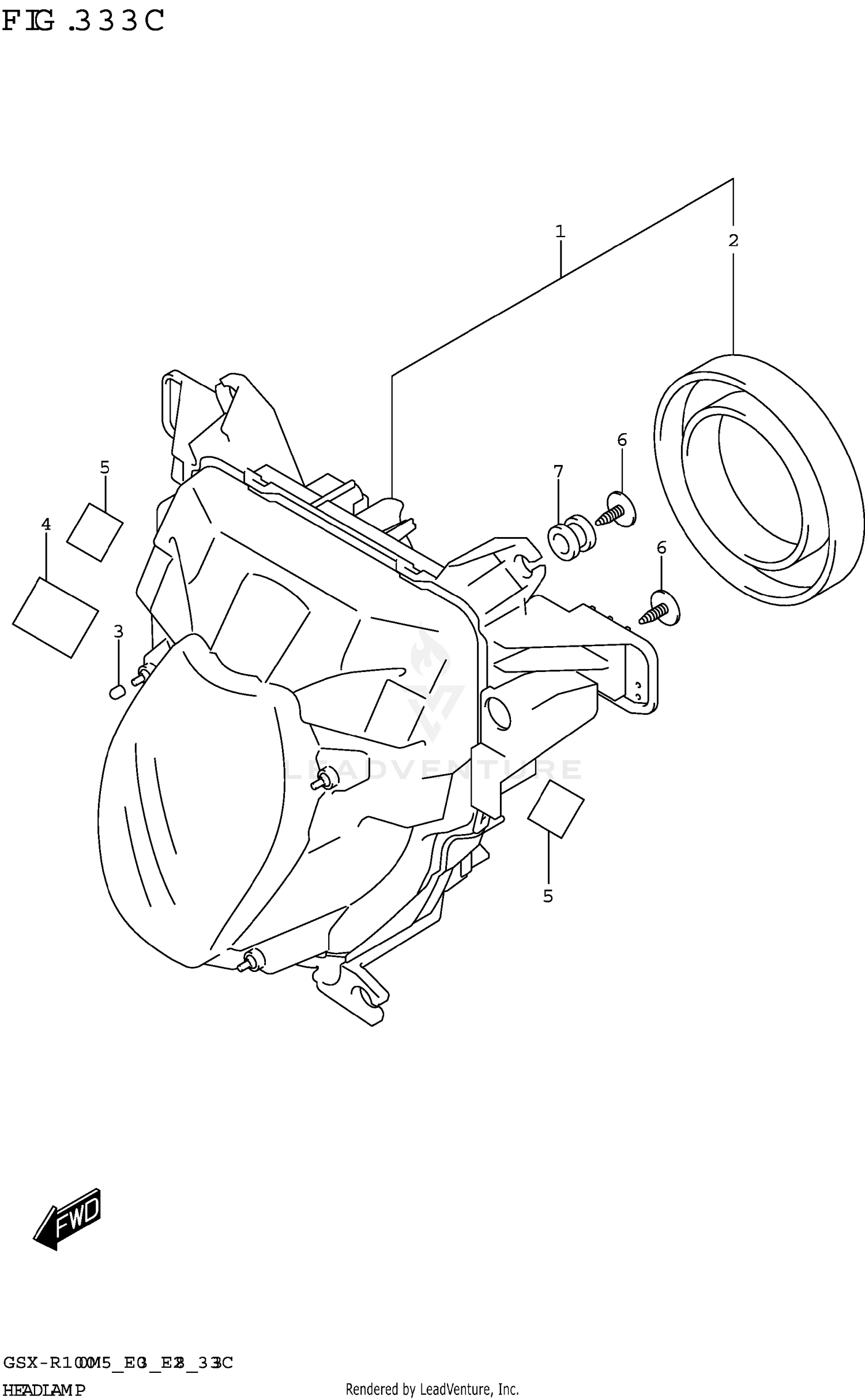 HEADLAMP (GSX-R1000A)