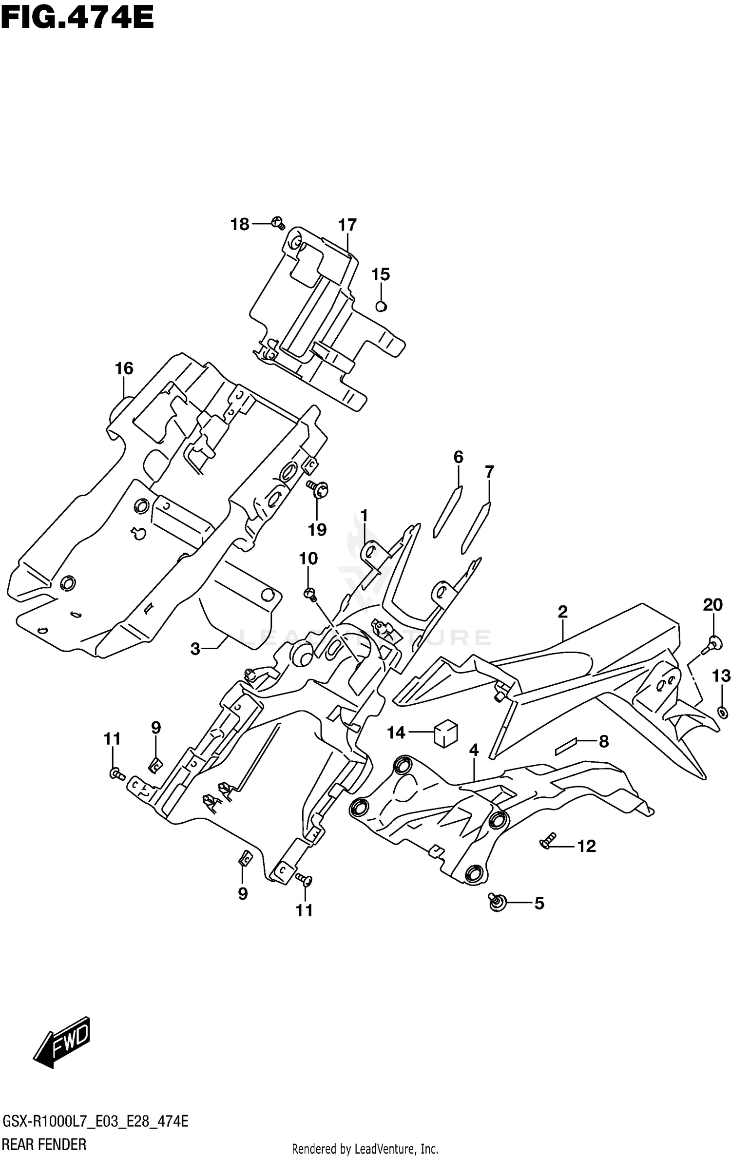 REAR FENDER (GSX-R1000AL7 E28)
