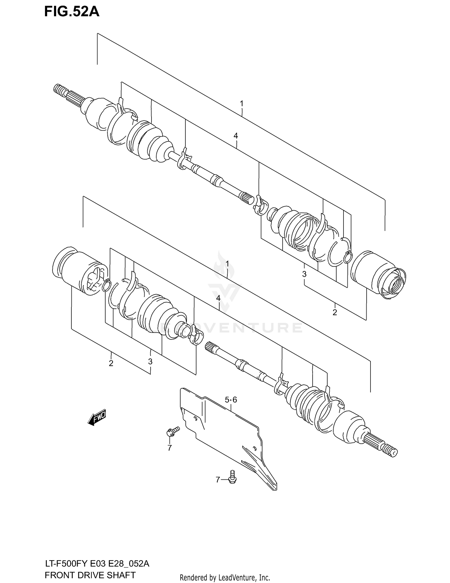 FRONT DRIVE SHAFT (MODEL Y)