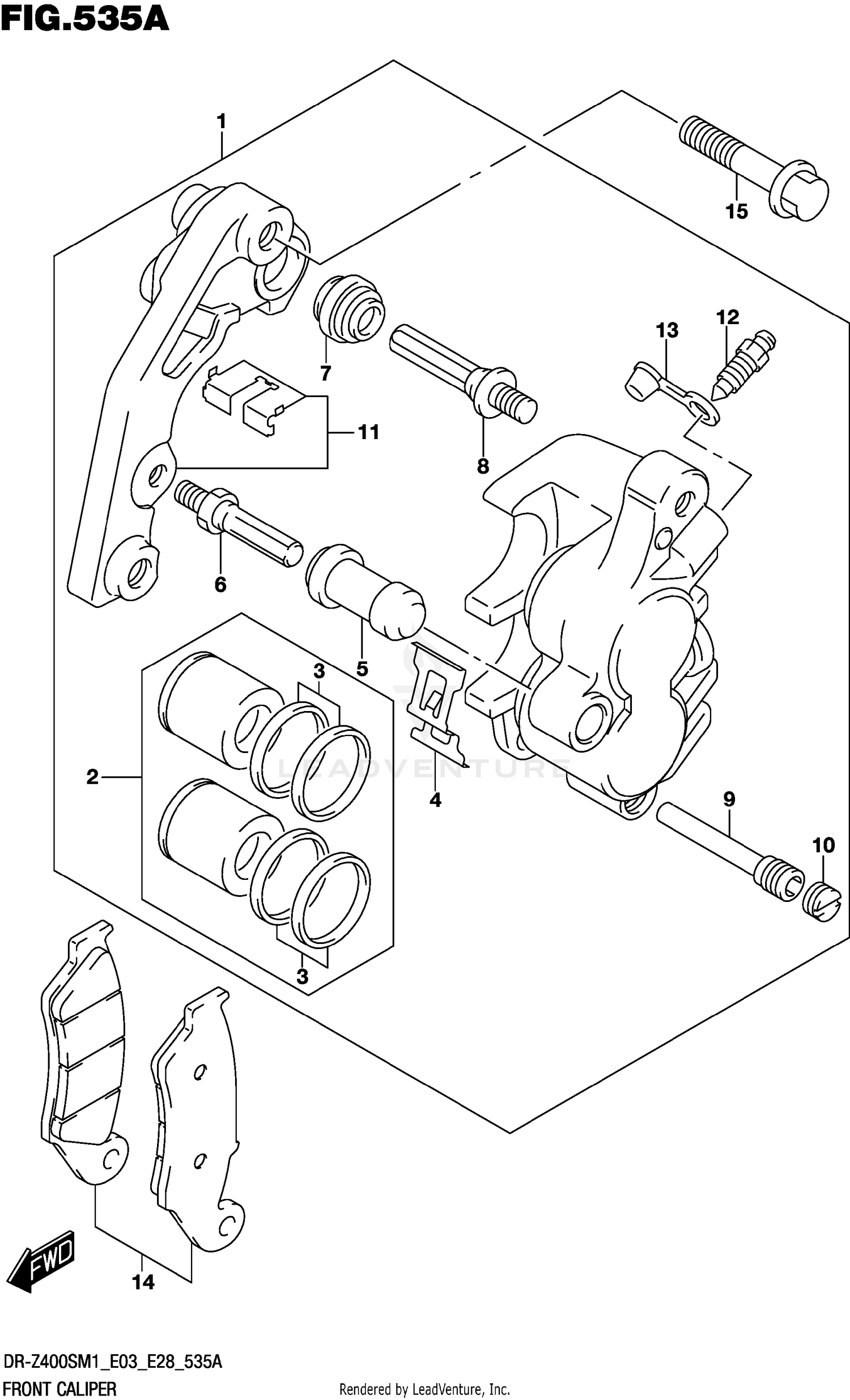 FRONT CALIPER (DR-Z400S)