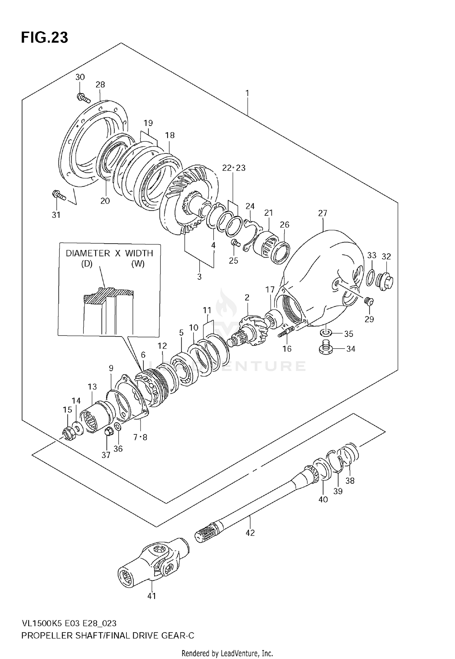 PROPELLER SHAFT/FINAL DRIVE GEAR
