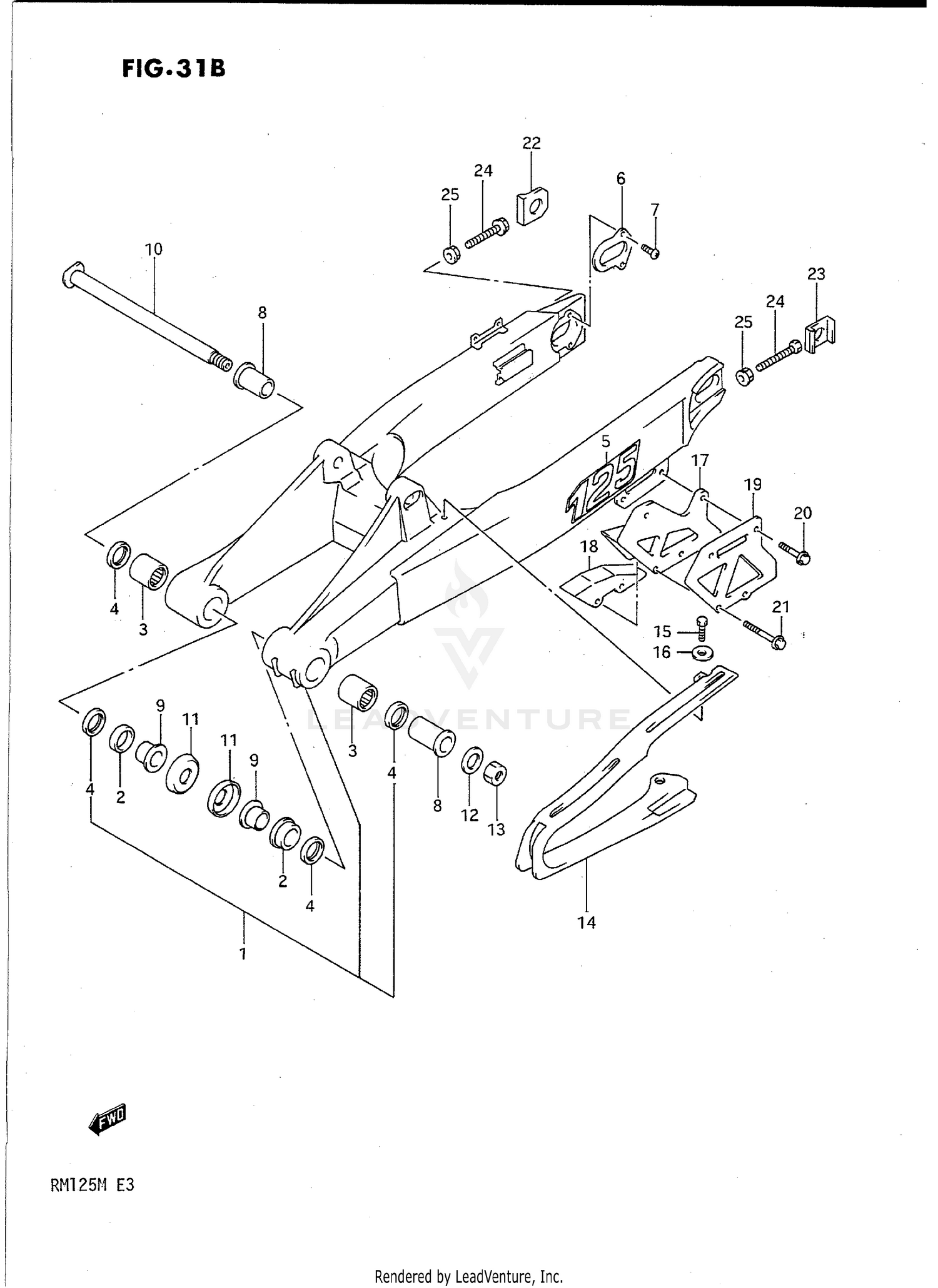 REAR SWINGING ARM (MODEL M)