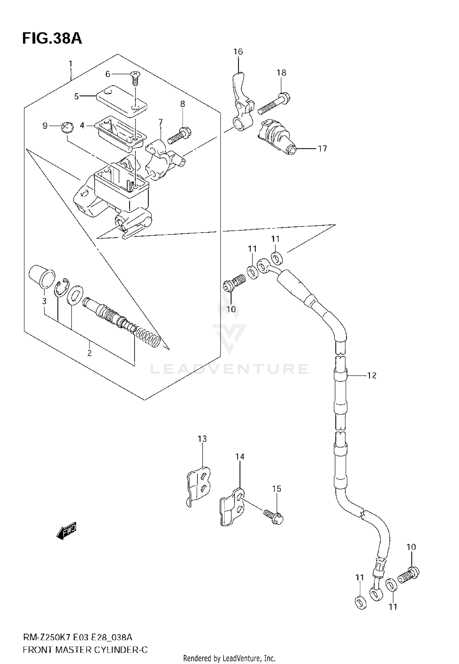 FRONT MASTER CYLINDER (MODEL K8/K9)