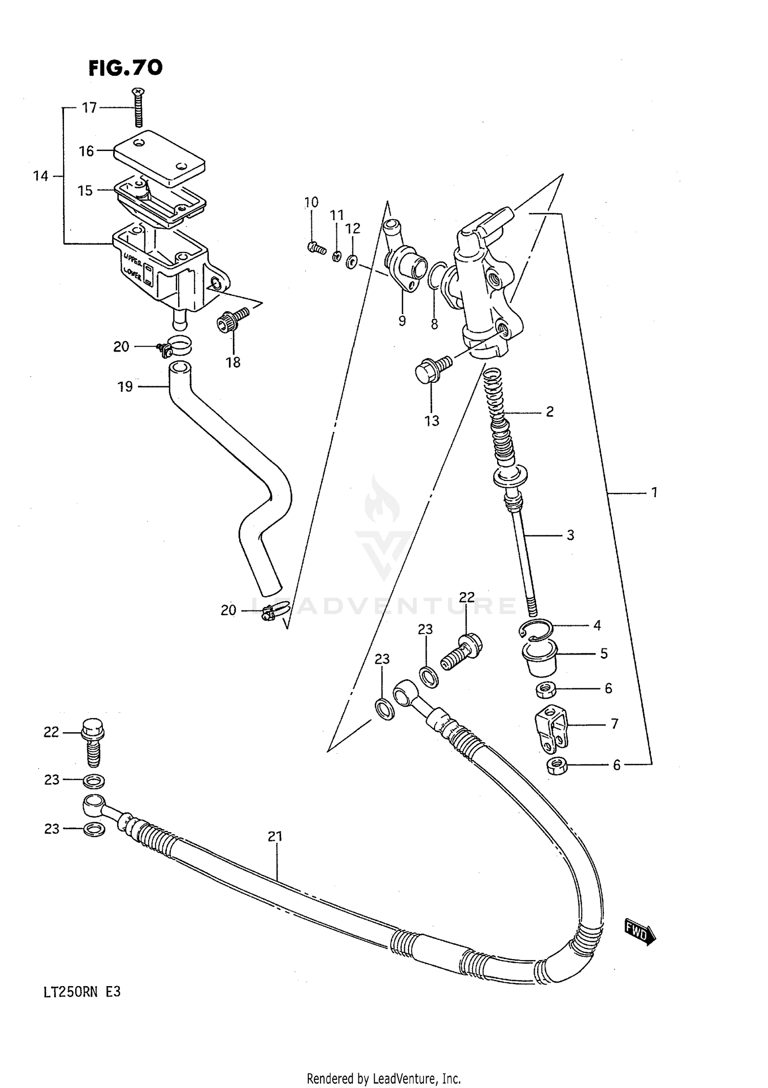 REAR MASTER CYLINDER (MODEL G)