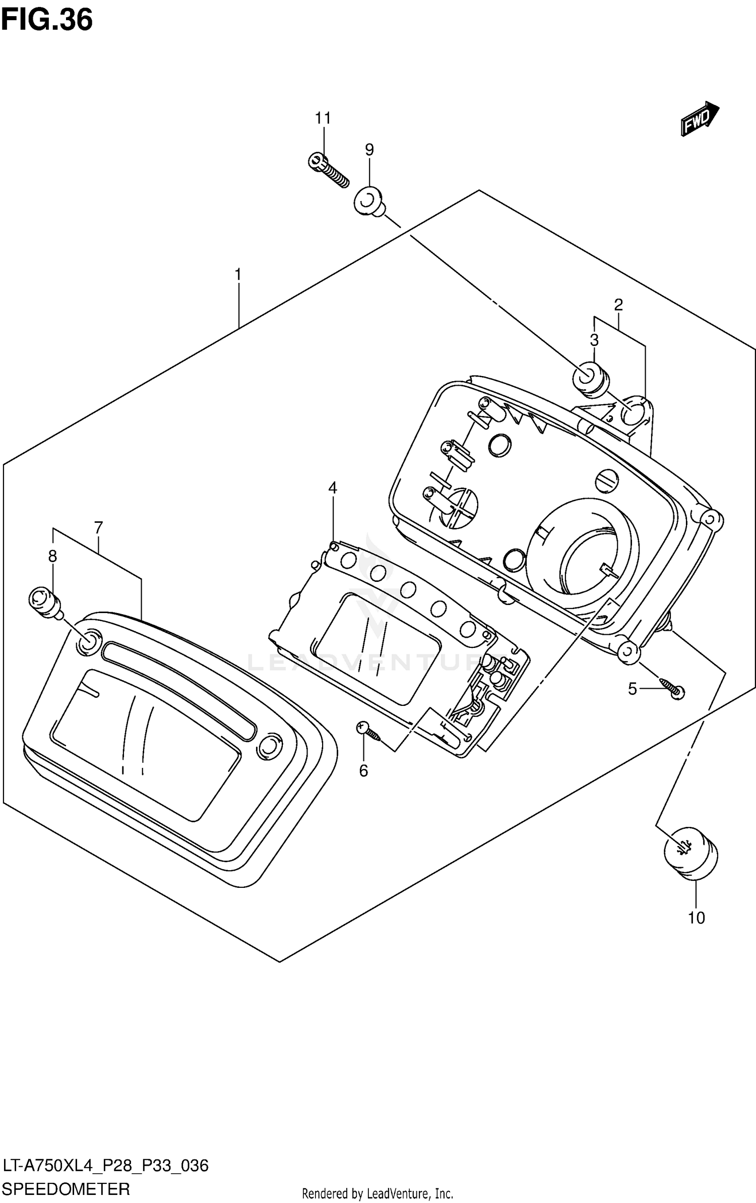 SPEEDOMETER (LT-A750XL4 P28)