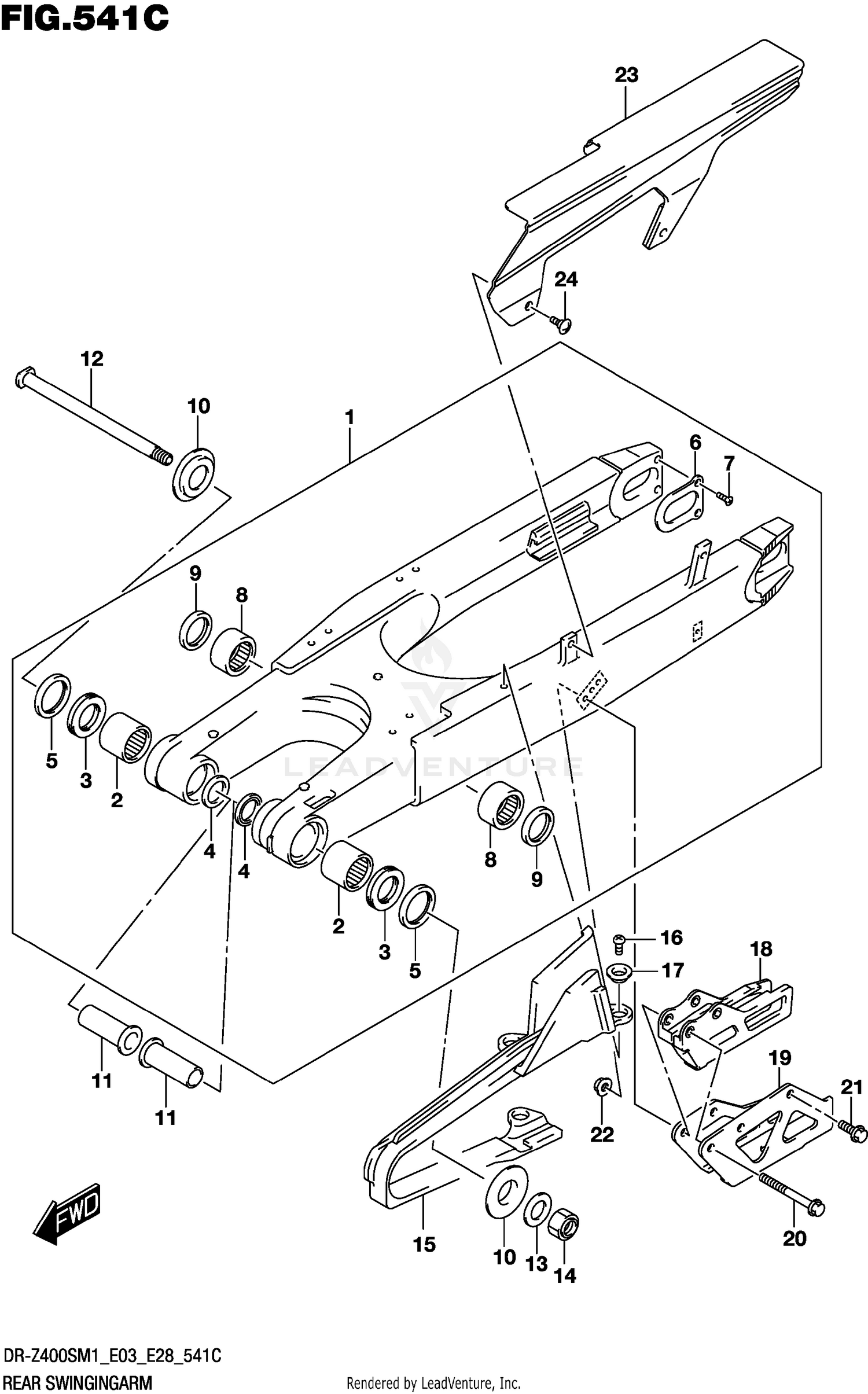 REAR SWINGINGARM (DR-Z400SM)