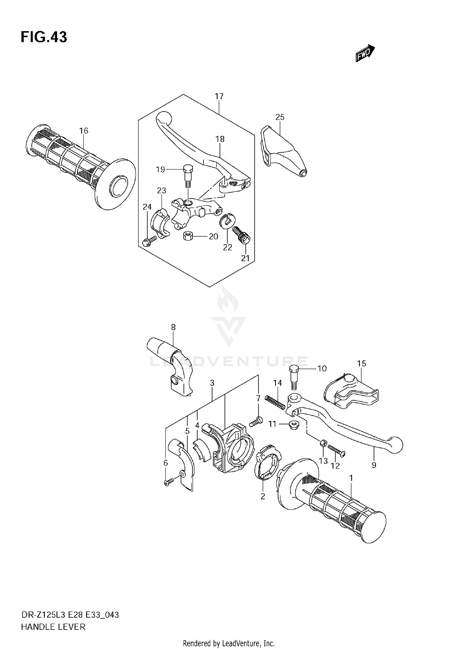 HANDLE LEVER (DR-Z125LL3 E28)