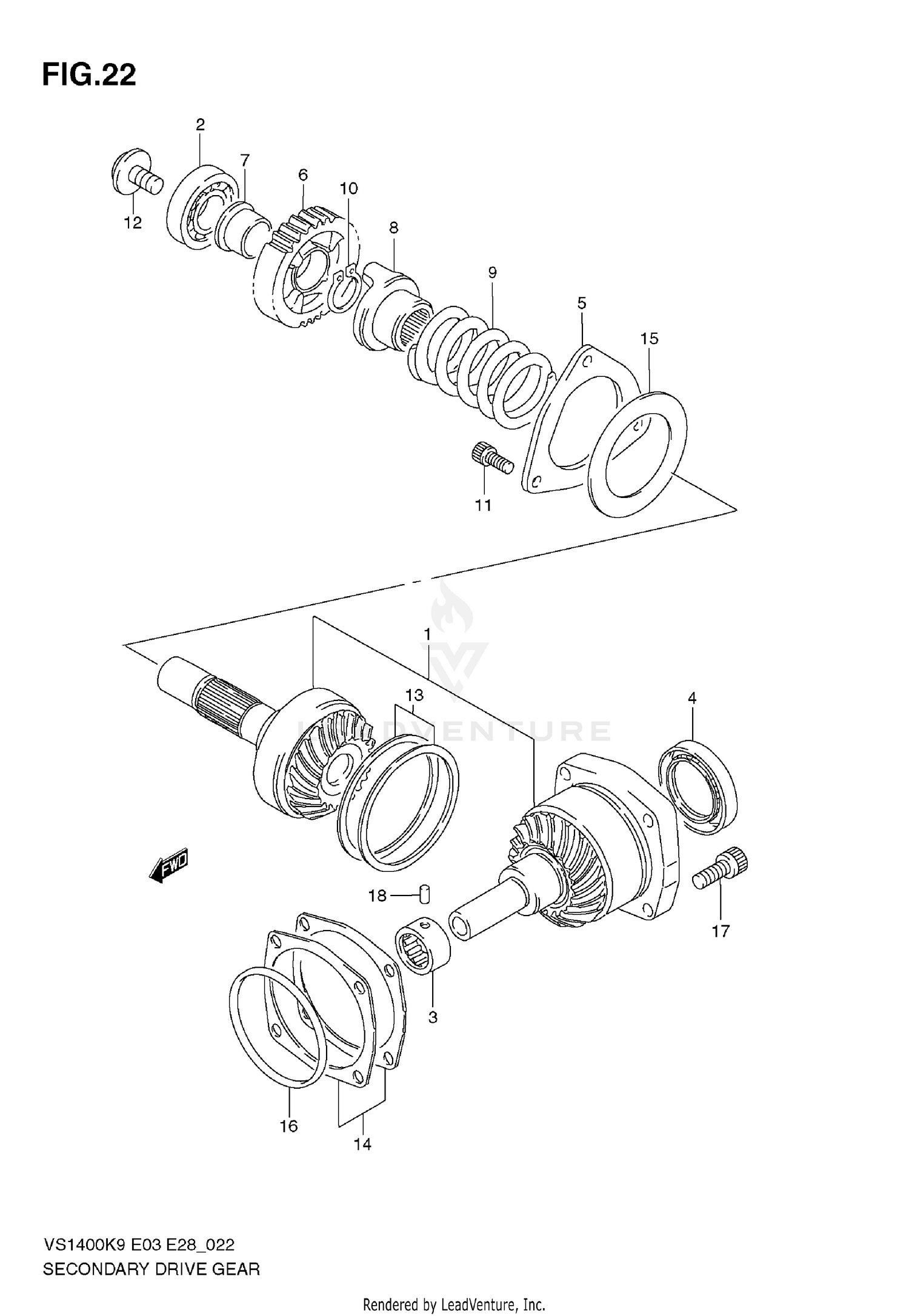 SECONDARY DRIVE GEAR