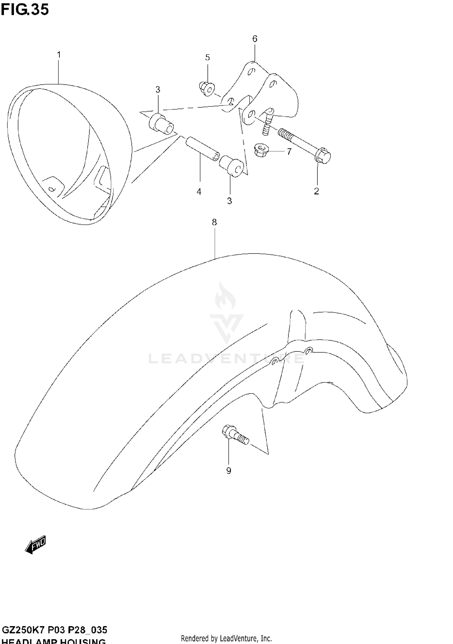 HEADLAMP HOUSING