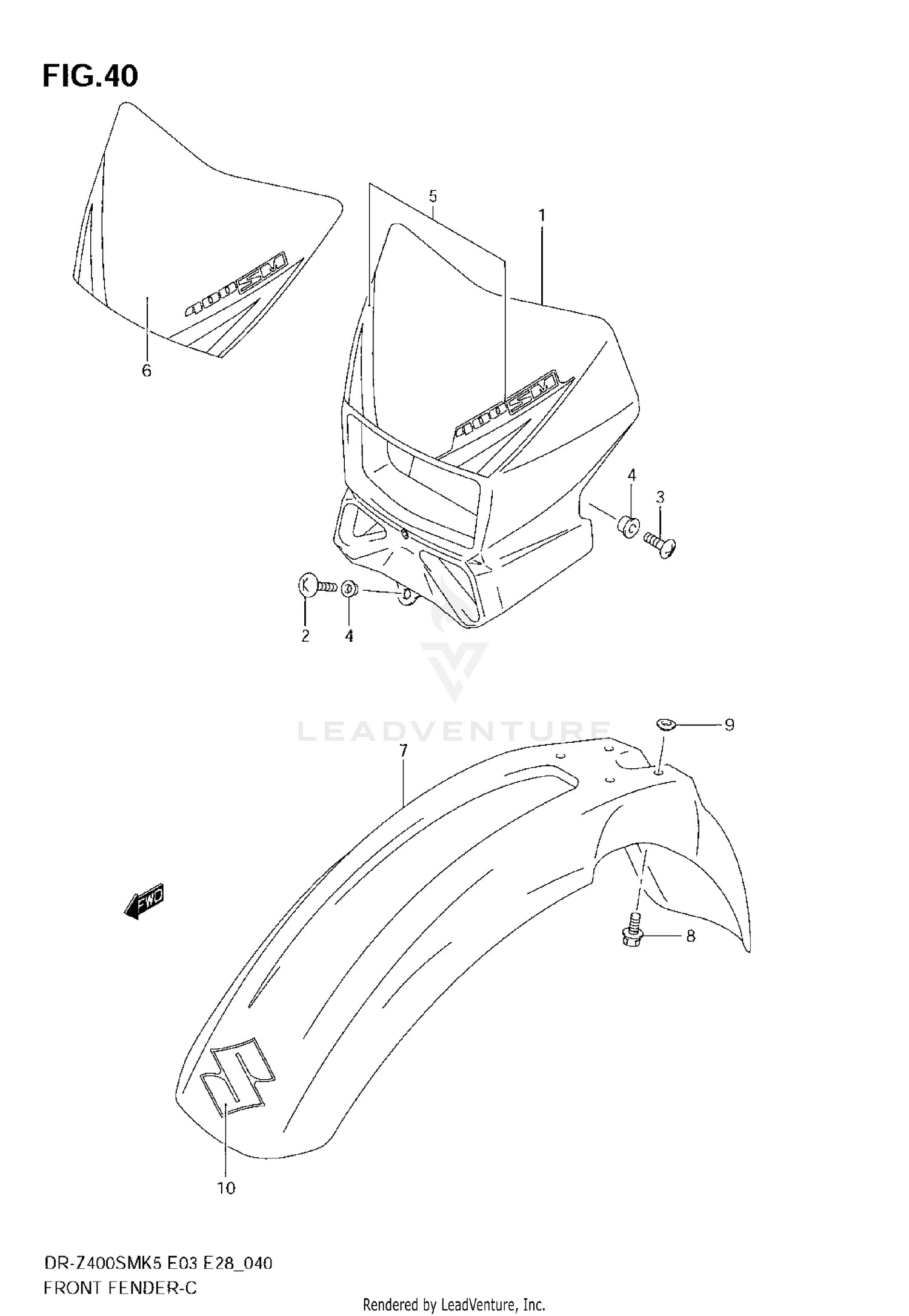 FRONT FENDER (MODEL K5)