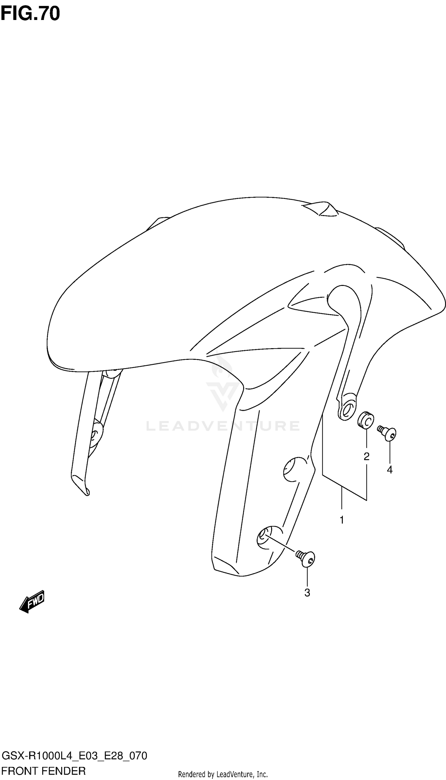 FRONT FENDER (GSX-R1000L4 E33)