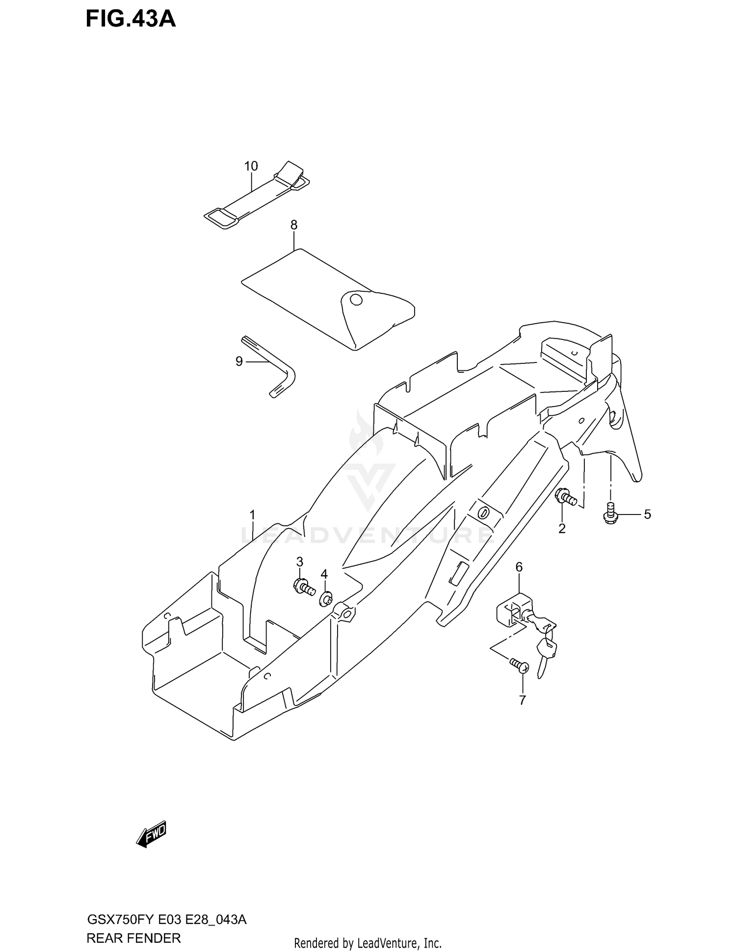 REAR FENDER (MODEL K3)
