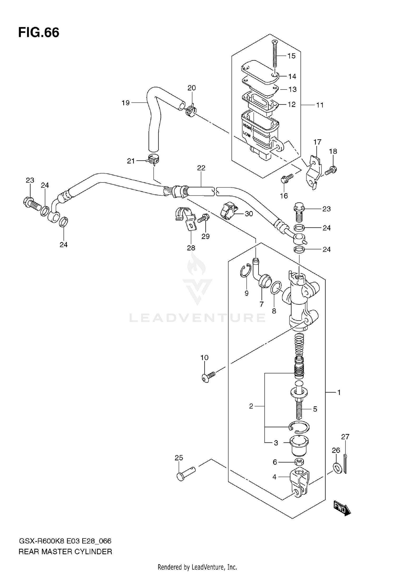 REAR MASTER CYLINDER
