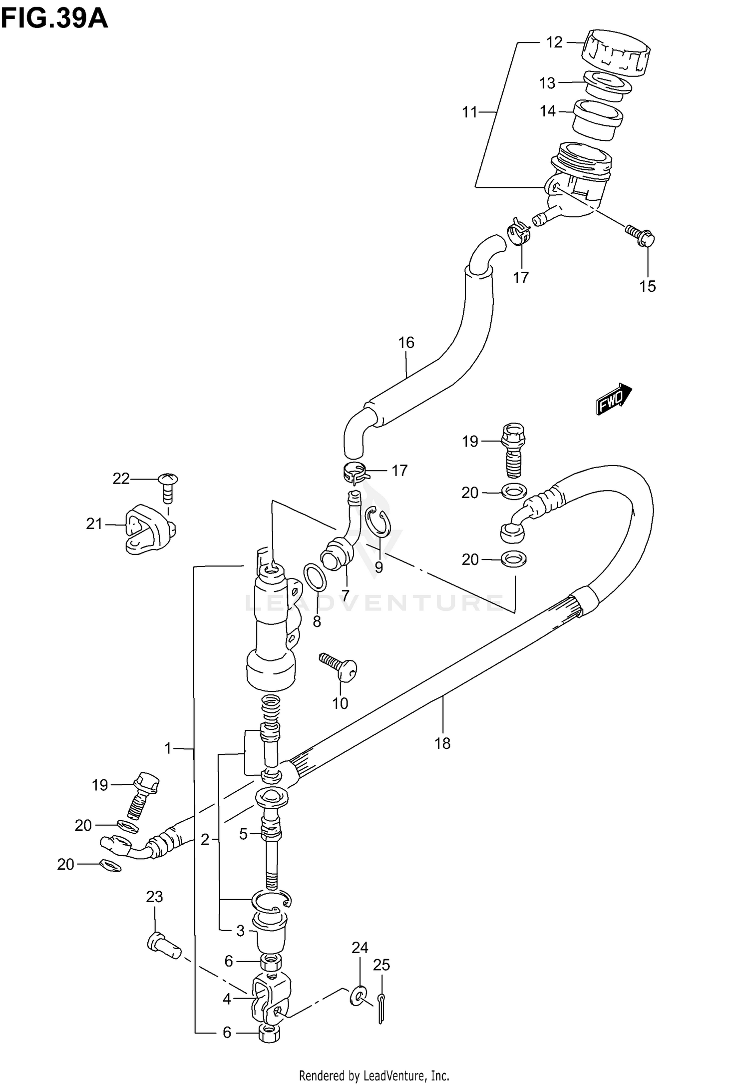 REAR MASTER CYLINDER (MODEL K5/K6)