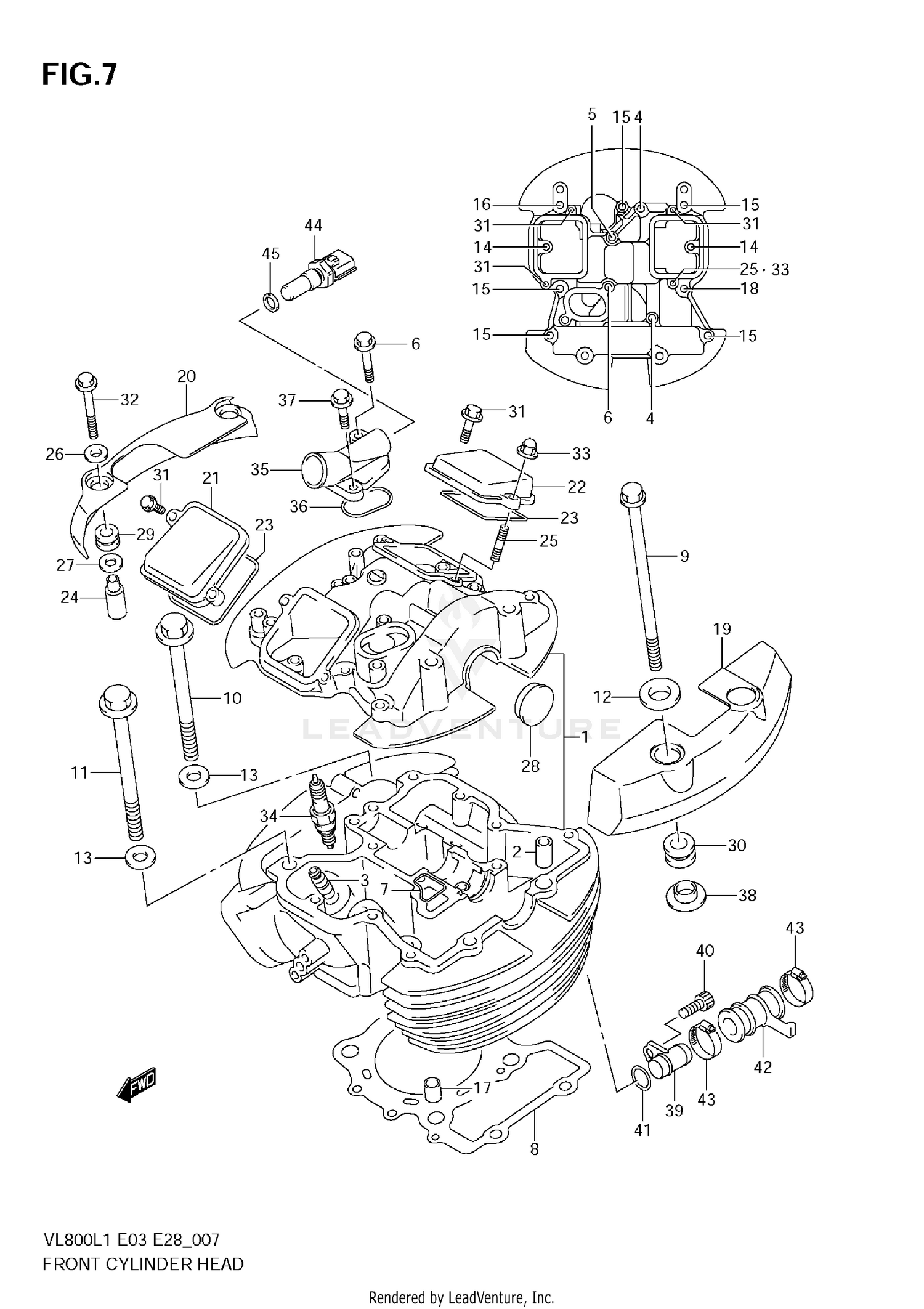 FRONT CYLINDER HEAD (VL800C E33)