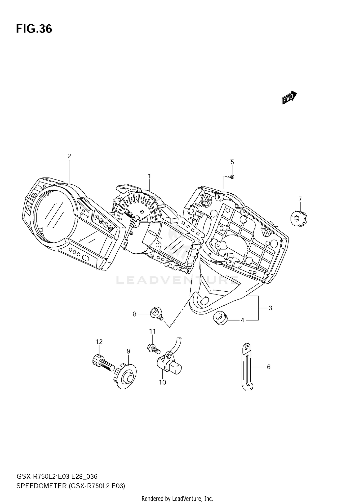 SPEEDOMETER (GSX-R750 L2 E03)