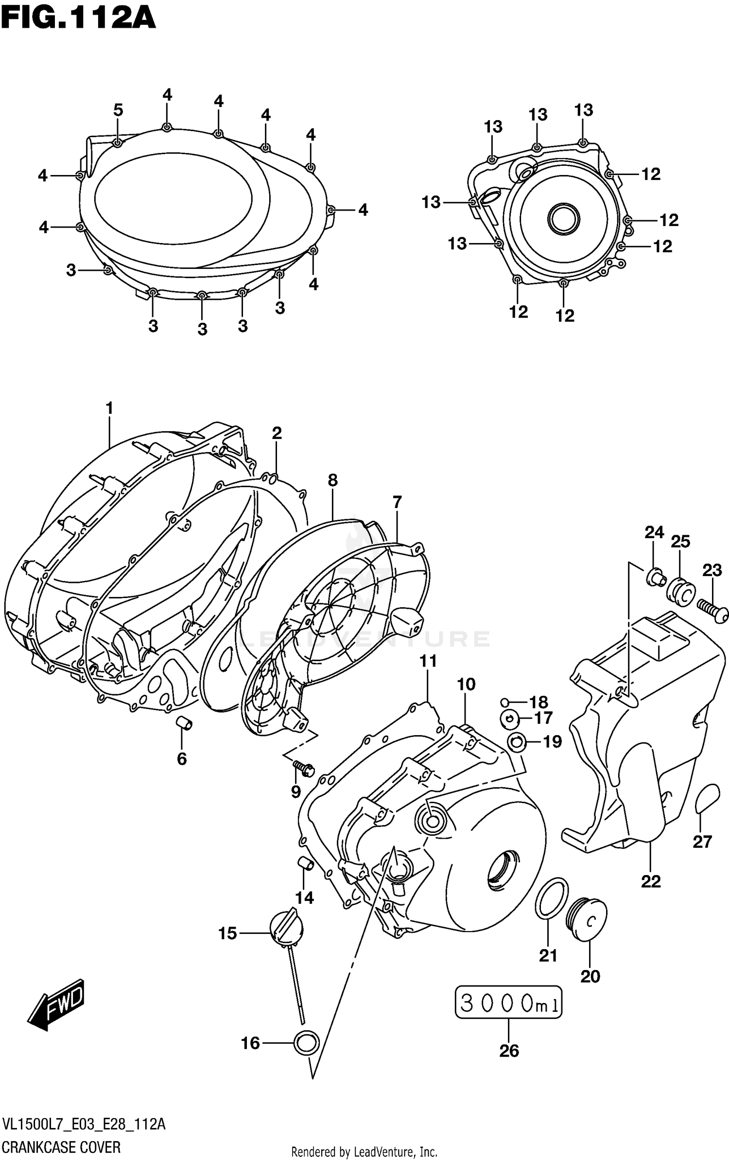 CRANKCASE COVER (VL1500BL7 E03)