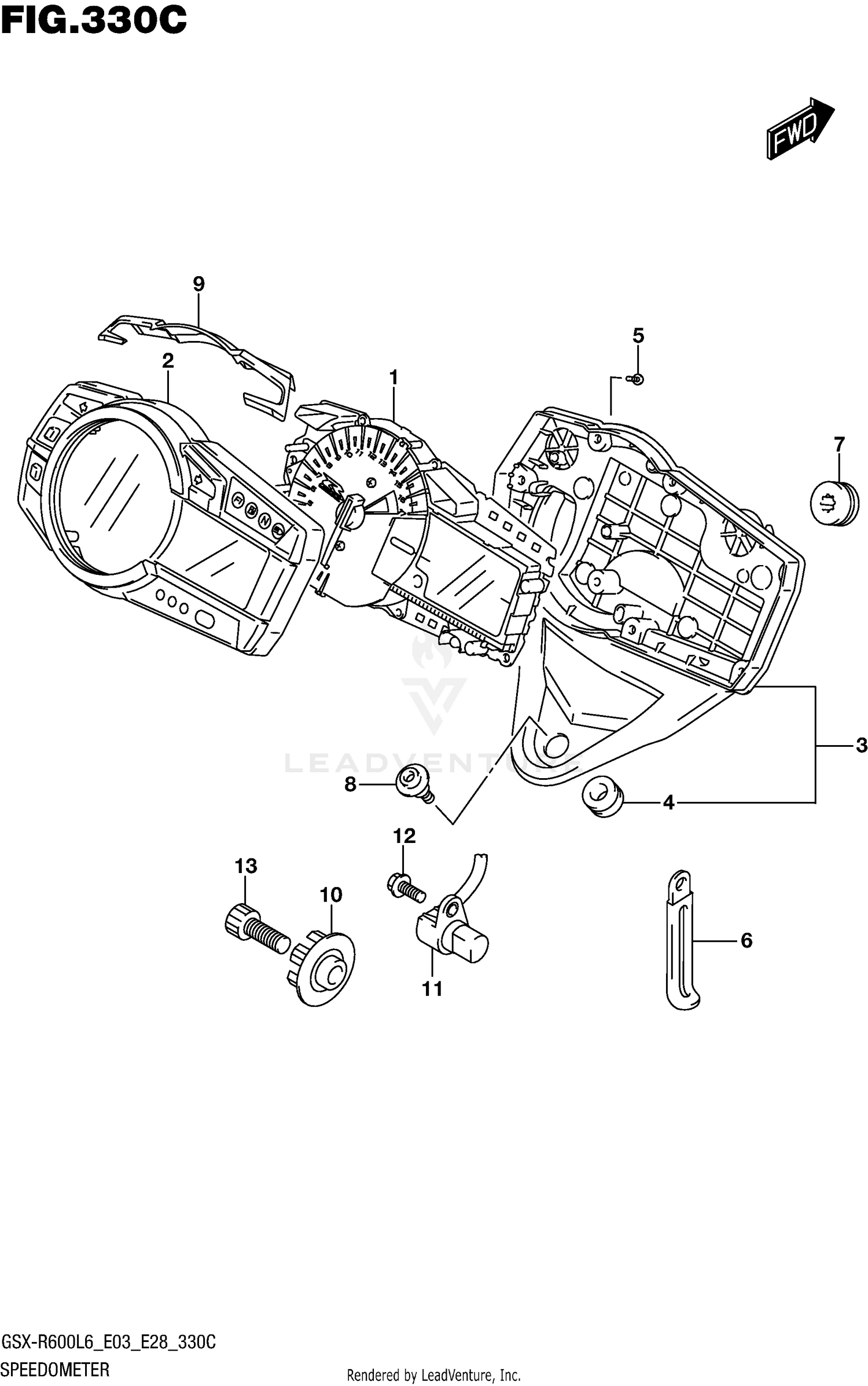 SPEEDOMETER (GSX-R600L6 E33)
