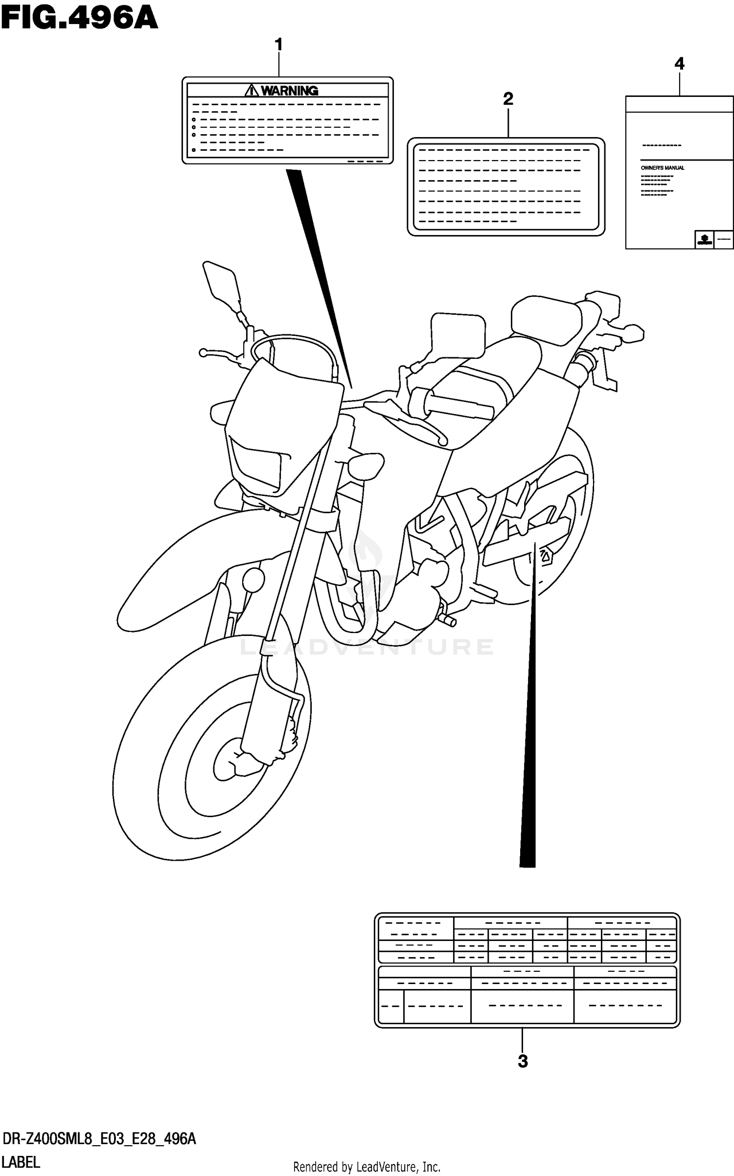 LABEL (DR-Z400SML8 E03)