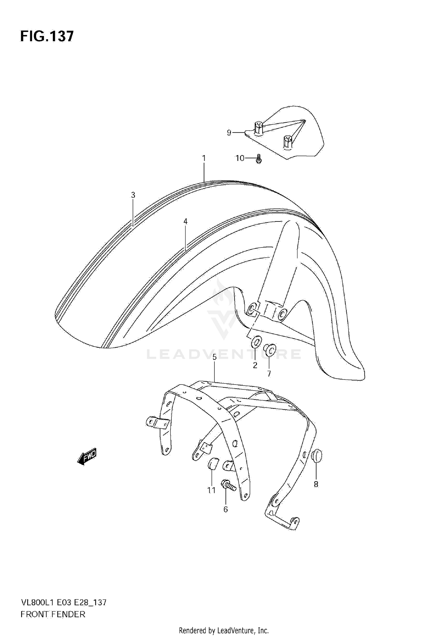 FRONT FENDER (VL800C E3)