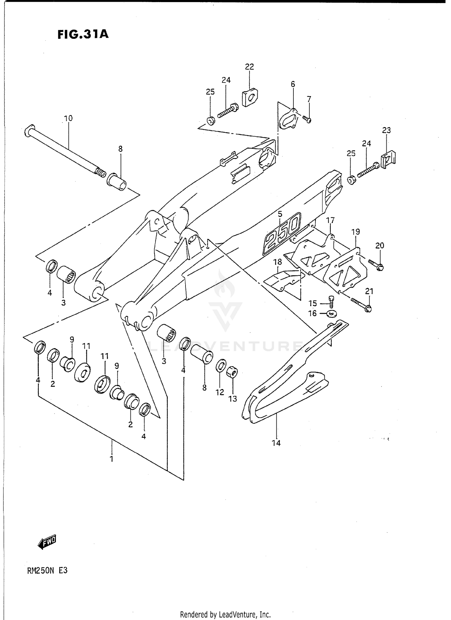 REAR SWINGING ARM (MODEL M)
