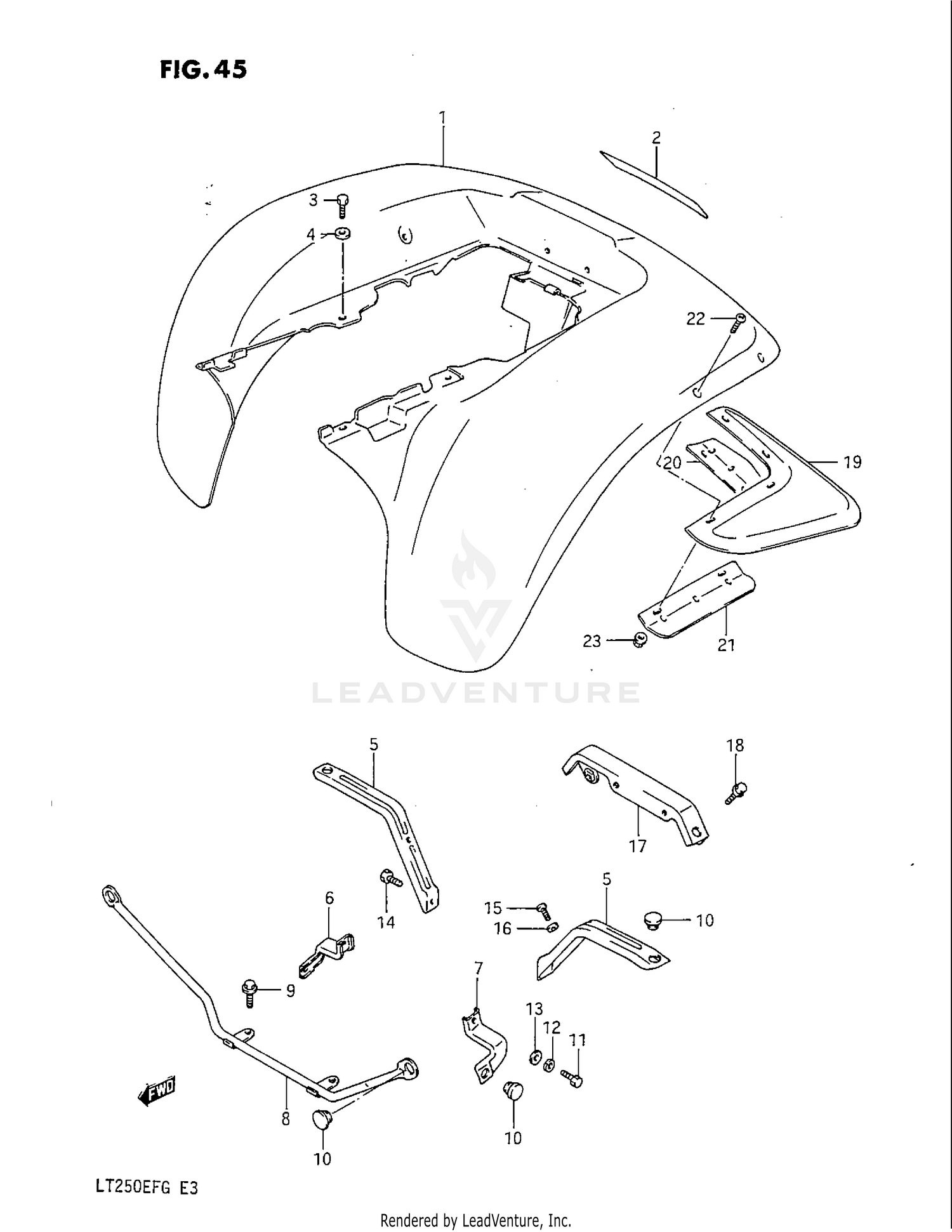 REAR FENDER (MODEL F)