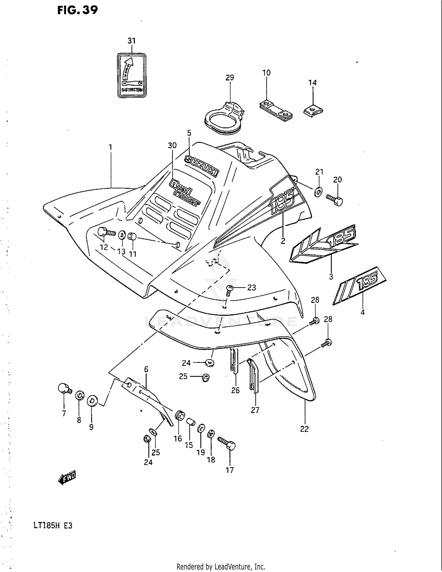 FRONT FENDER (MODEL F/G/H)