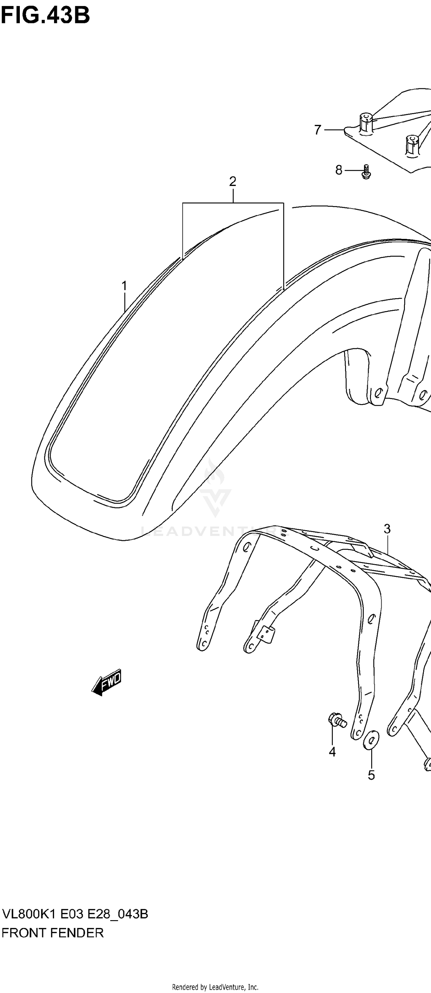 FRONT FENDER (MODEL K3)