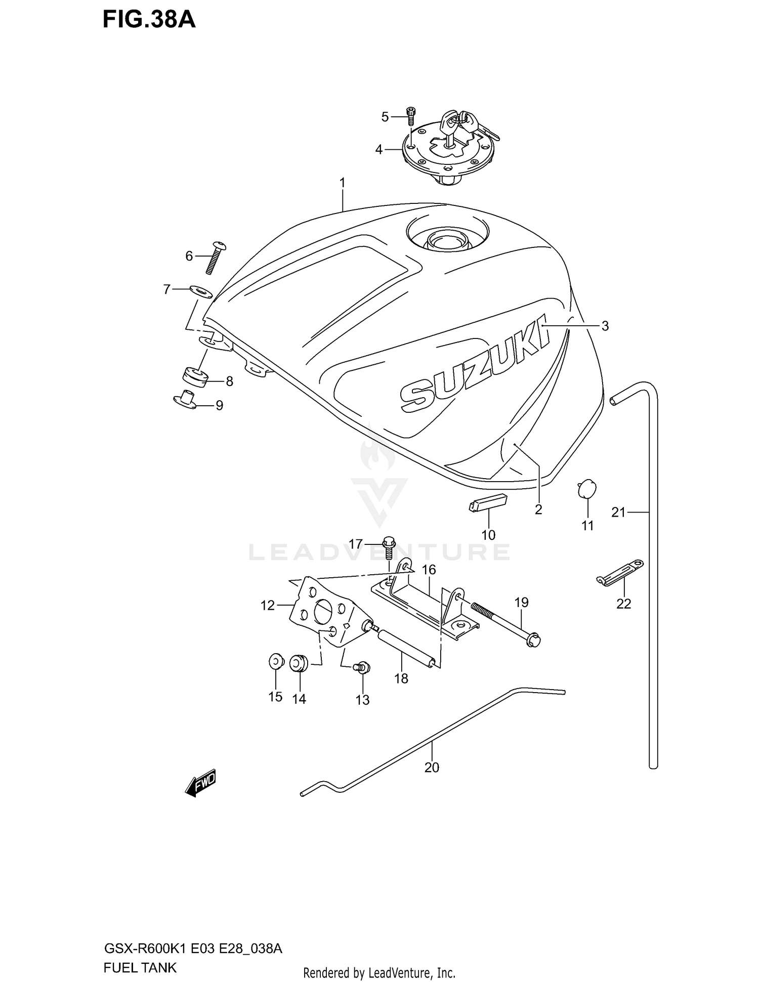 FUEL TANK (MODEL K2)