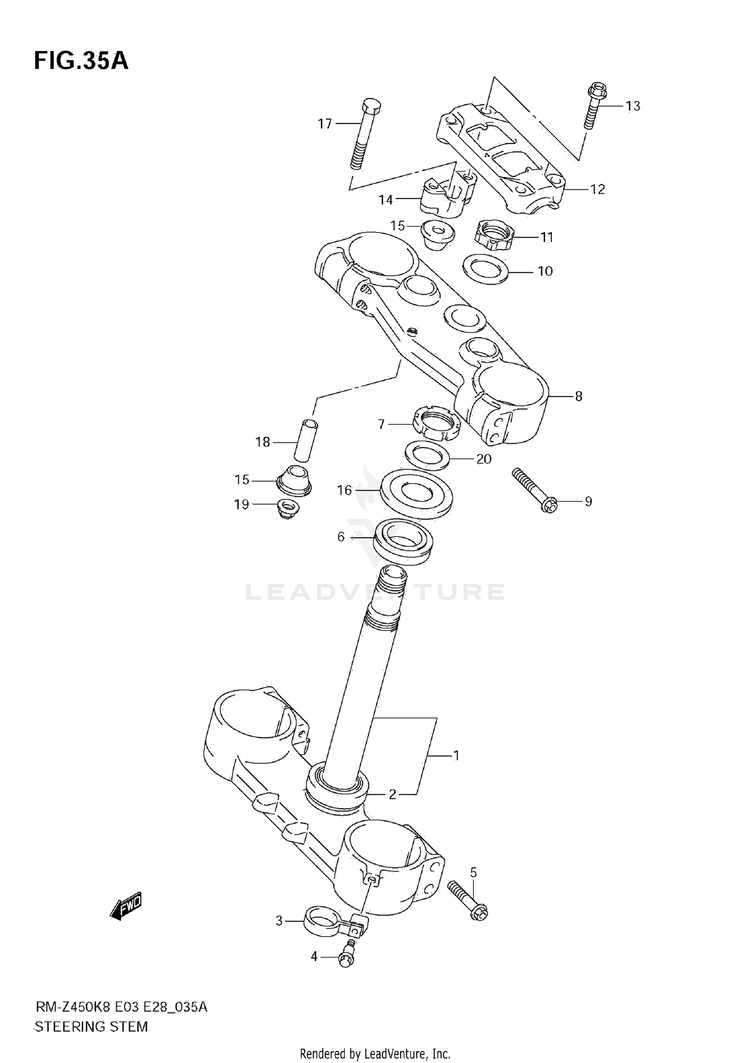STEERING STEM (RM-Z450 L1)