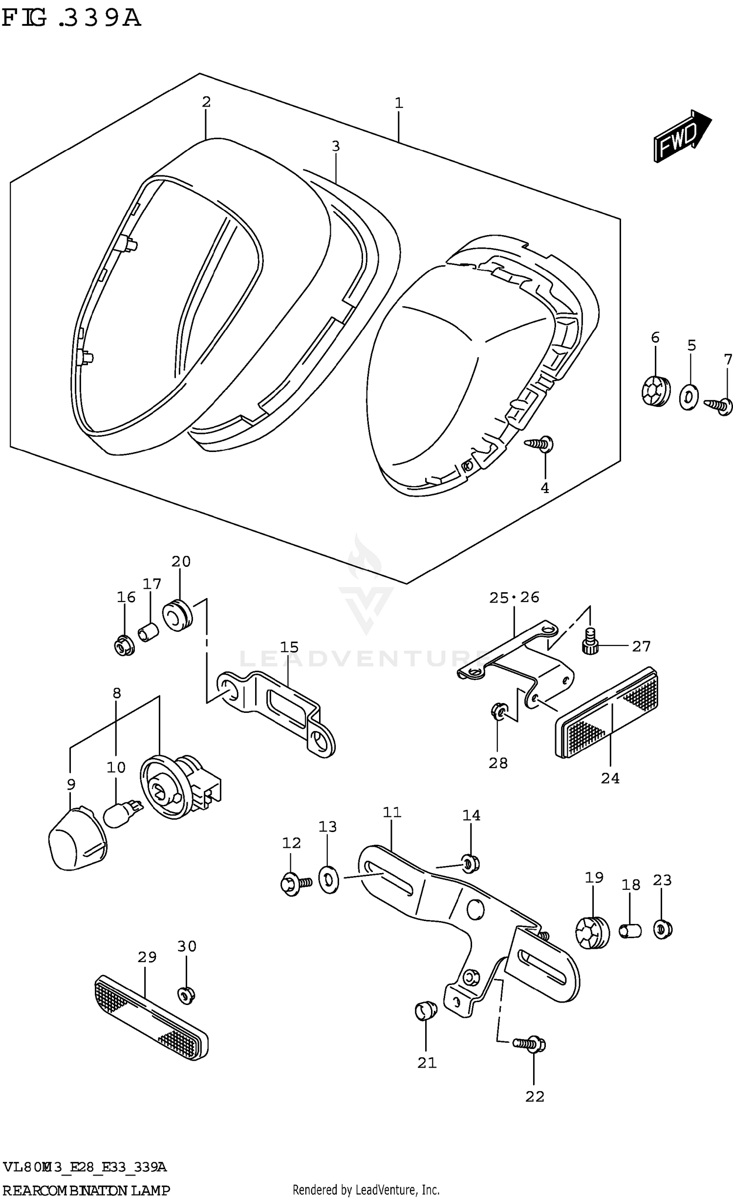 REAR COMBINATION LAMP (E33)