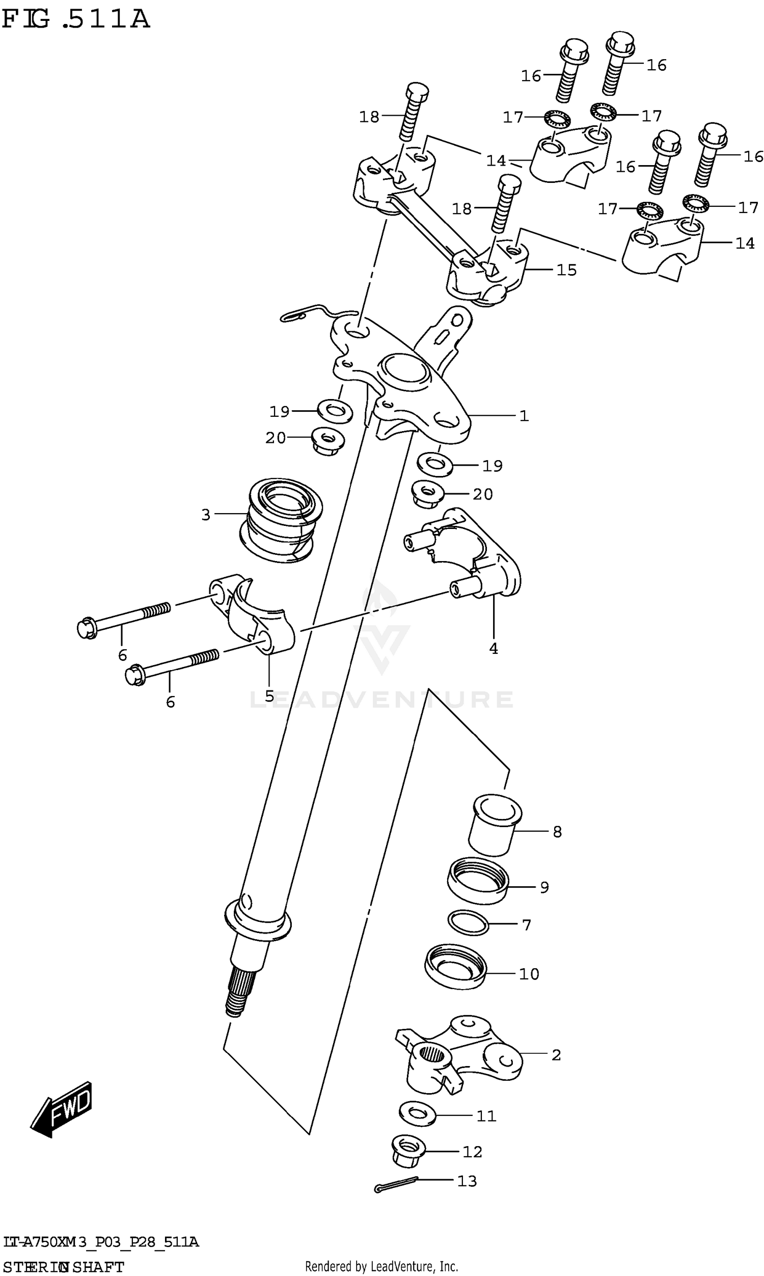 STEERING SHAFT (LT-A750X)