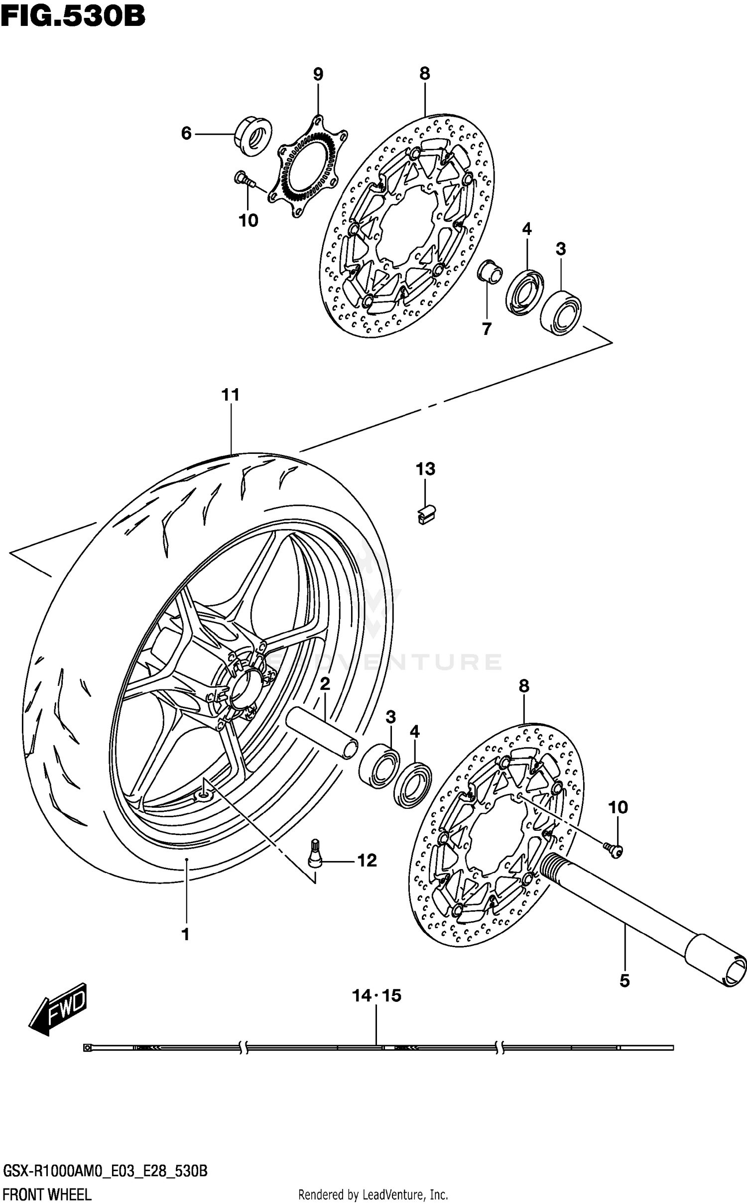 FRONT WHEEL (GSX-R1000A)