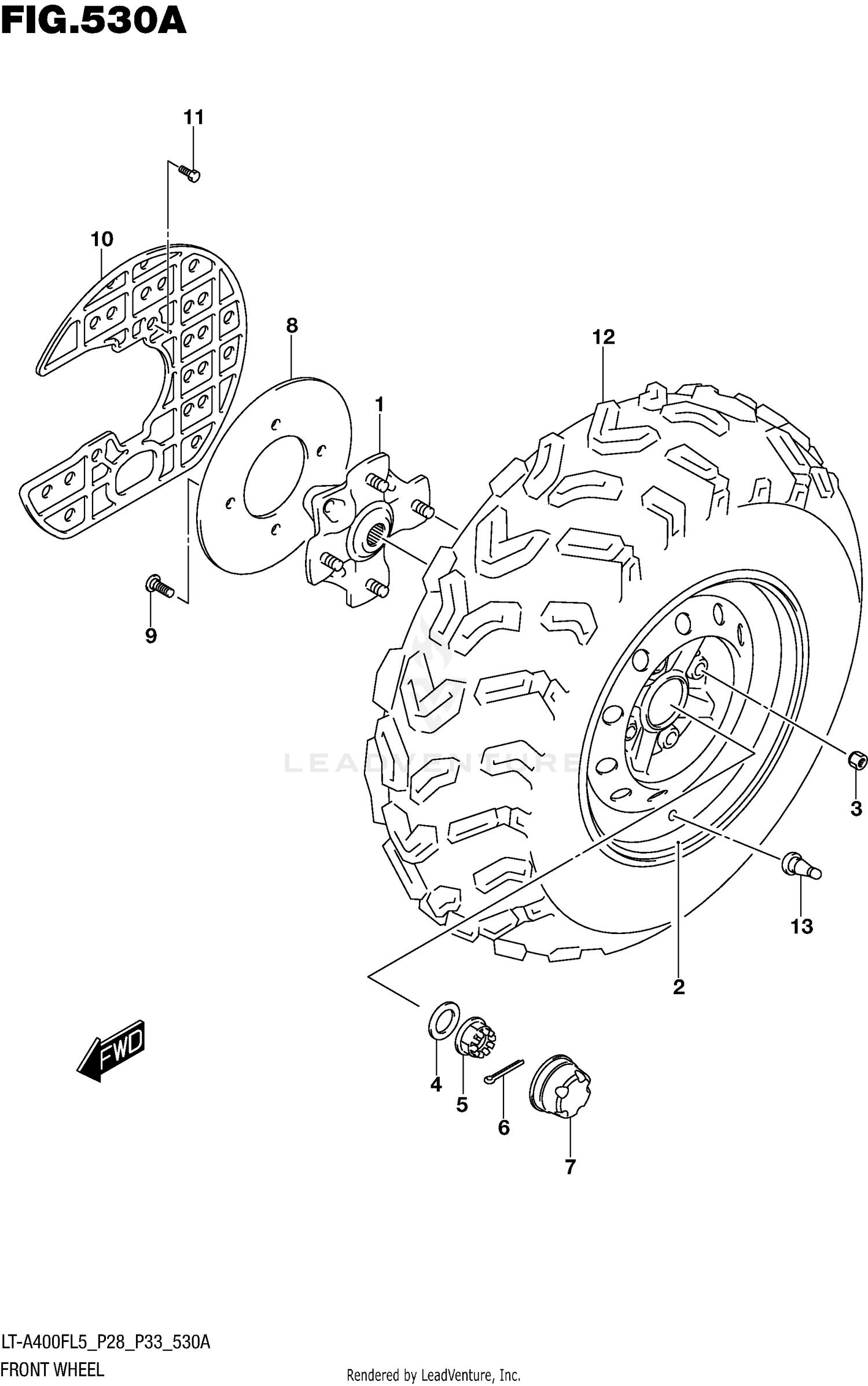 FRONT WHEEL (LT-A400FL5 P28)