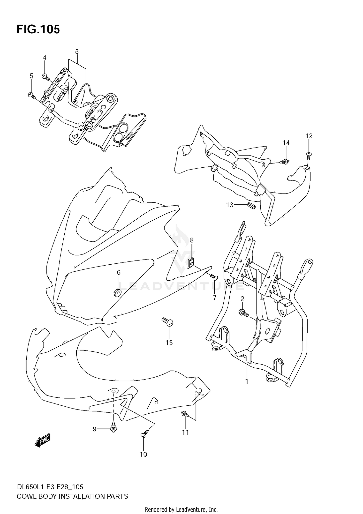 COWL BODY INSTALLATION PARTS