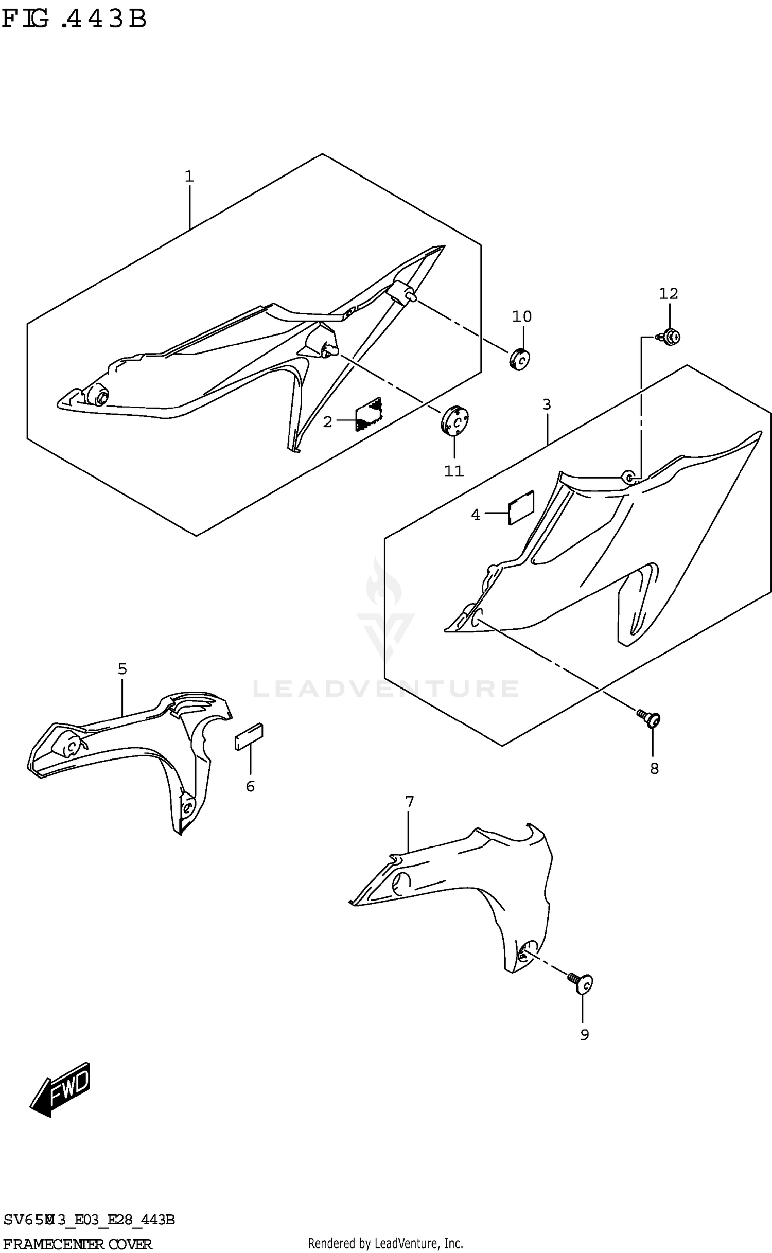 FRAME CENTER COVER (SV650XA)