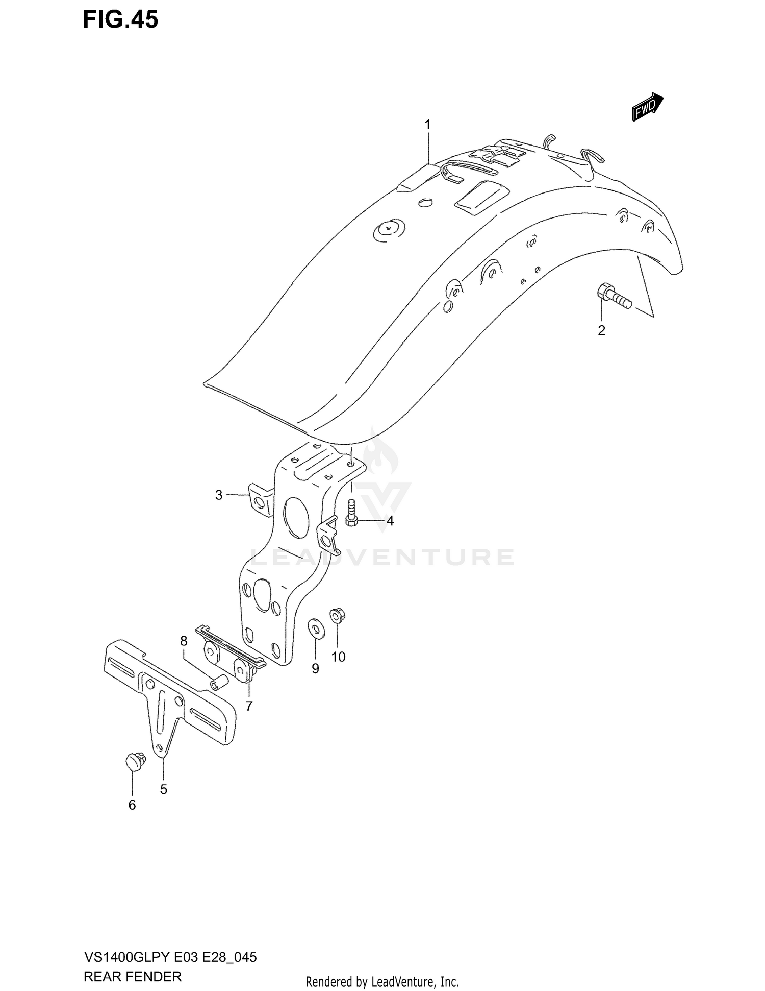 REAR FENDER (MODEL T)
