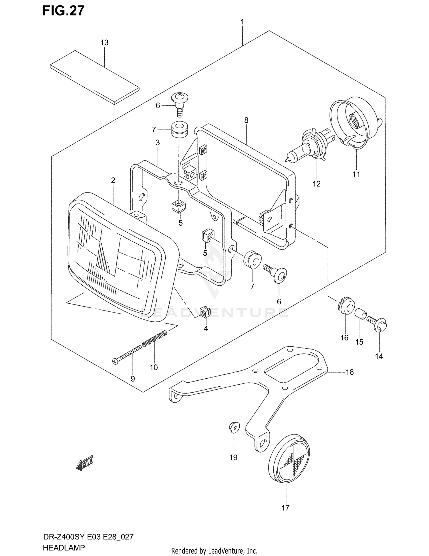 HEADLAMP (MODEL Y/K1)