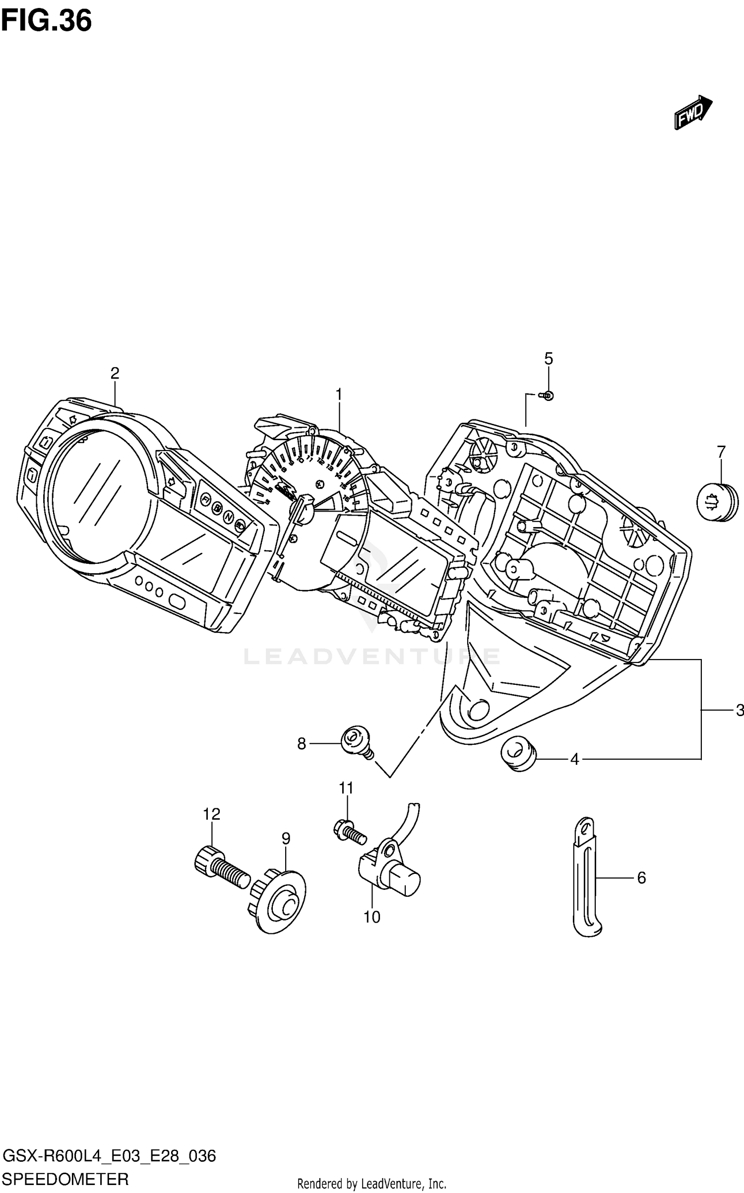 SPEEDOMETER (GSX-R600L4 E28)