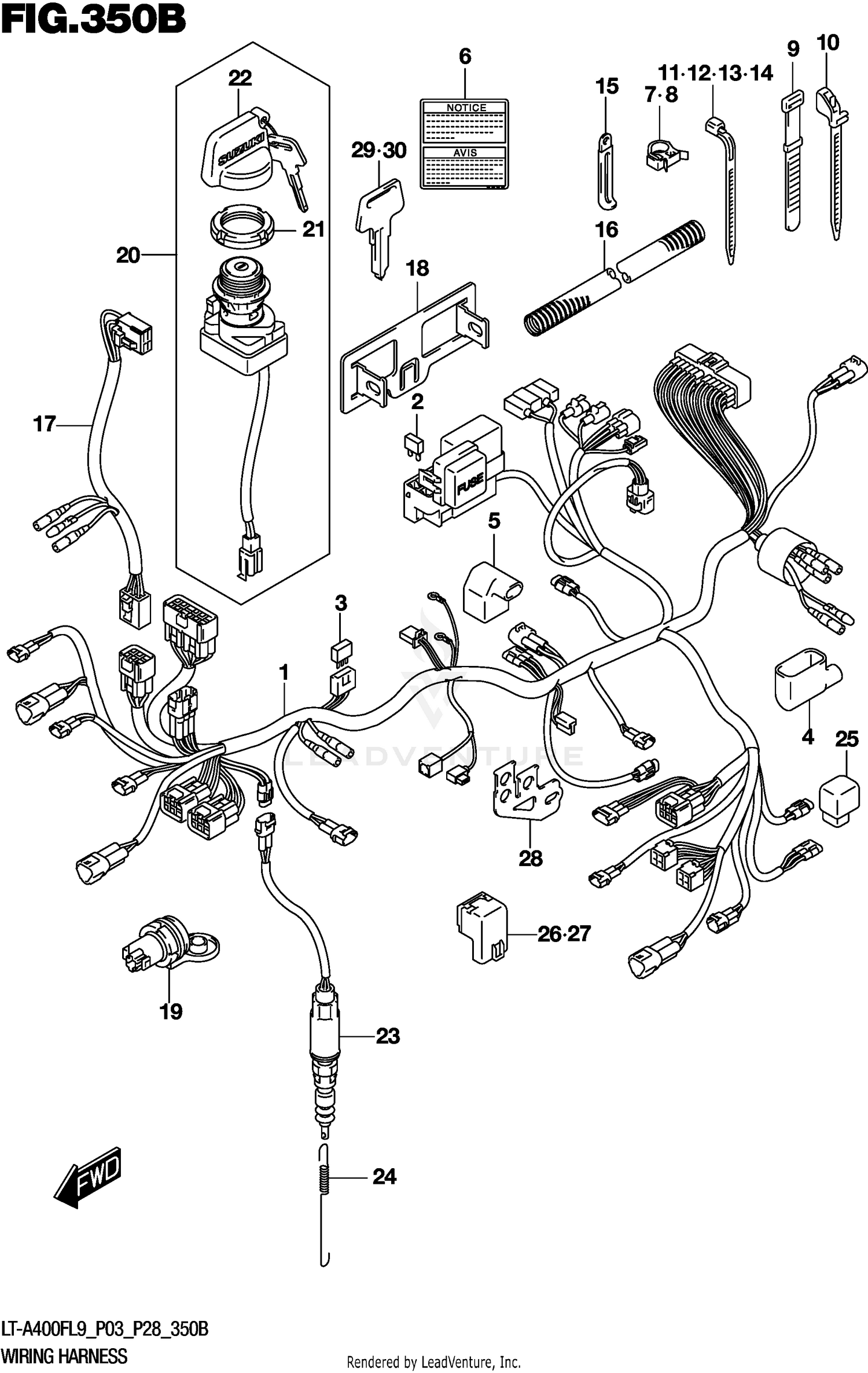 WIRING HARNESS (LT-A400FL9 P28)