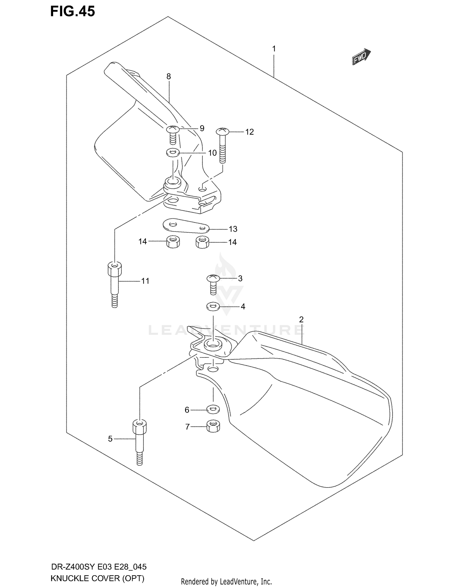 KNUCKLE COVER (MODEL Y/K1/K2 OPT)