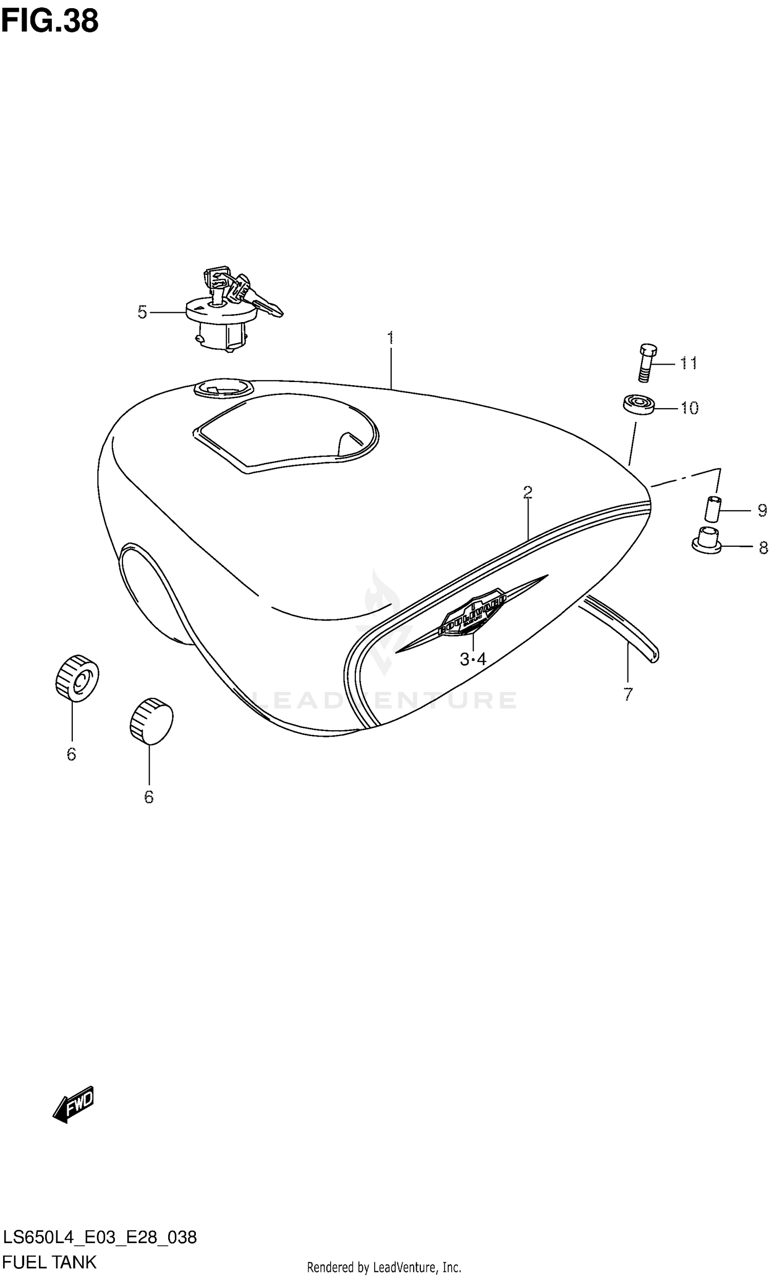 FUEL TANK (LS650L4 E28)