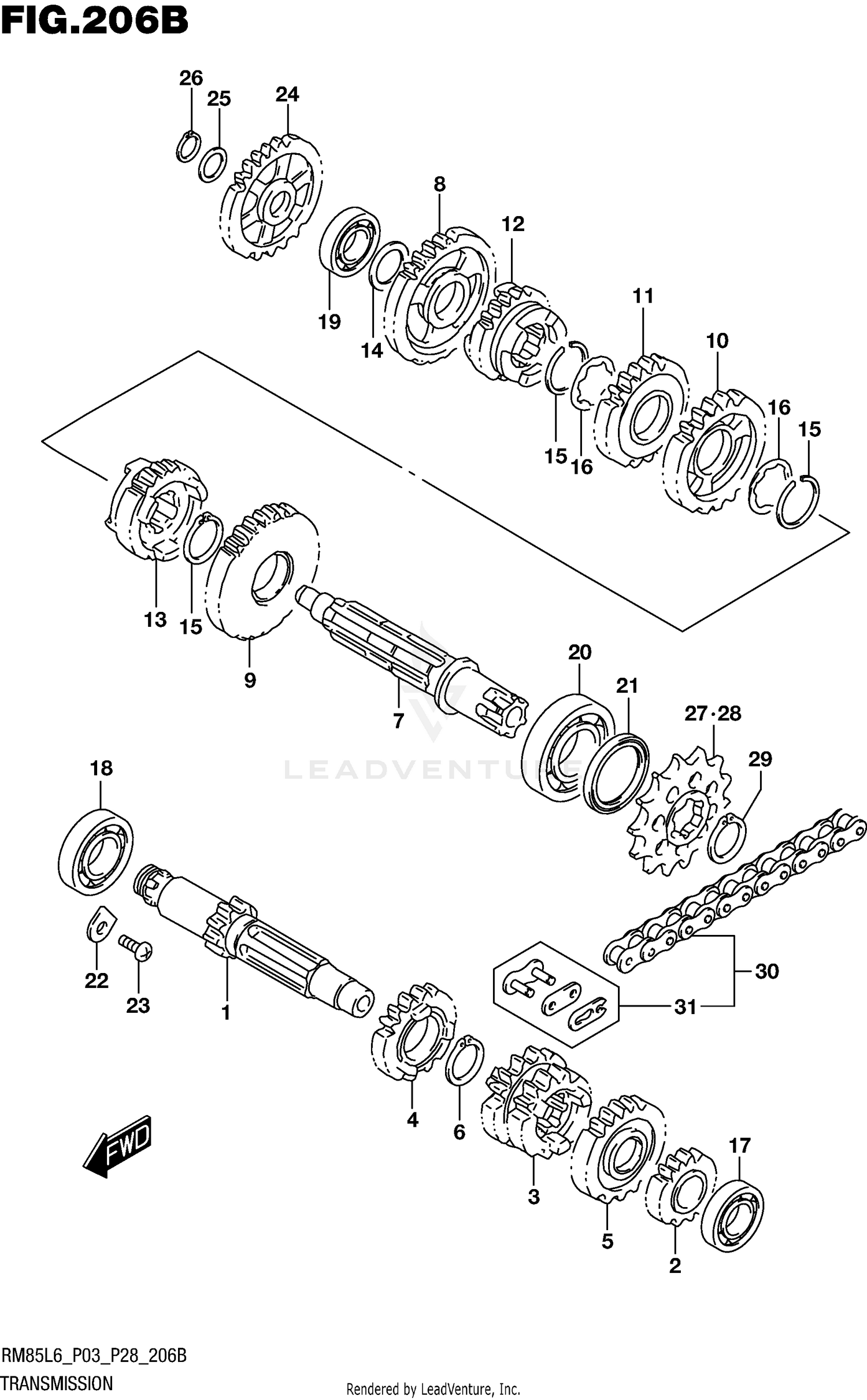 TRANSMISSION (RM85L6 P28)