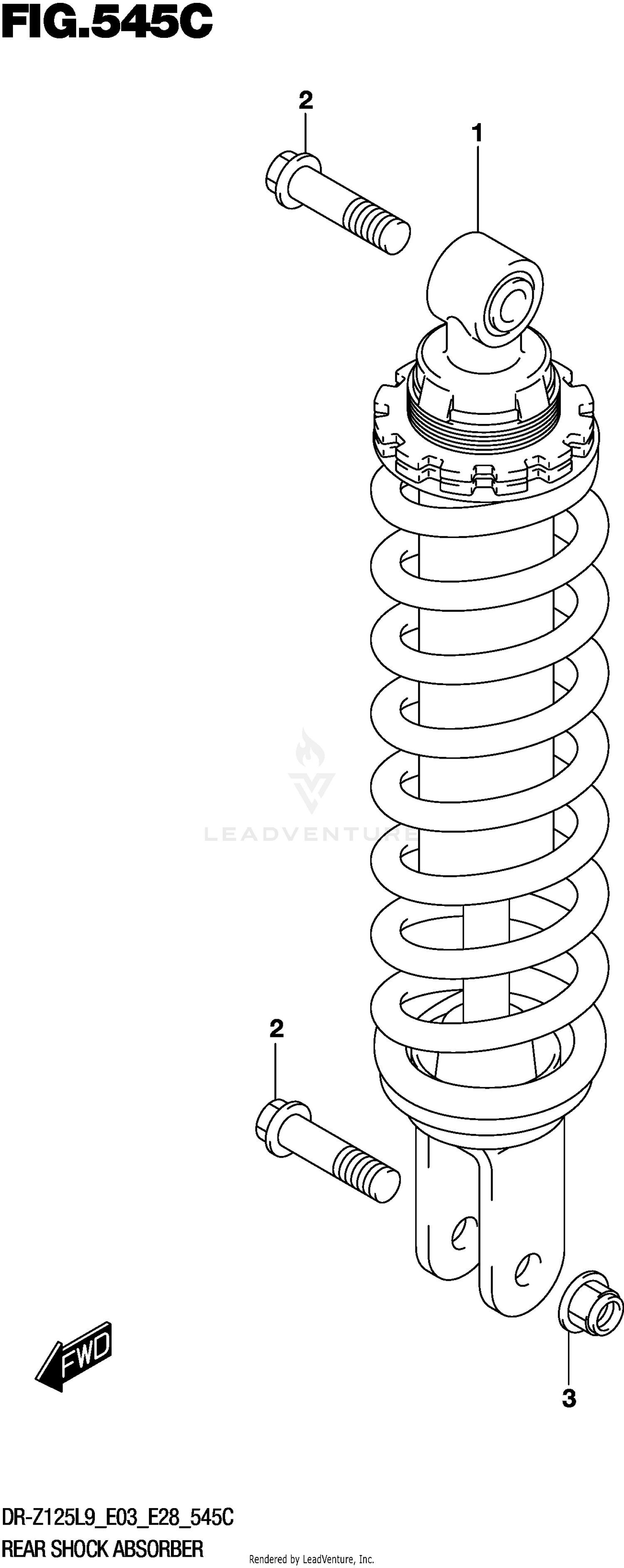 REAR SHOCK ABSORBER (DR-Z125LL9 E28)