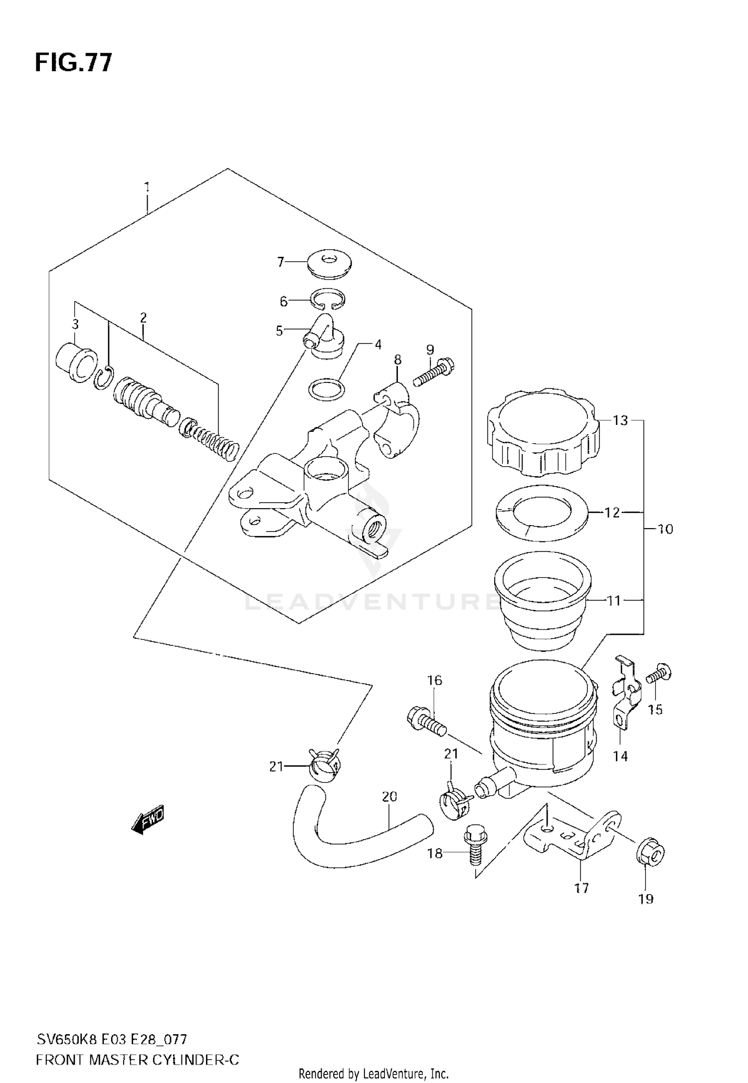FRONT MASTER CYLINDER (SV650SAK8)