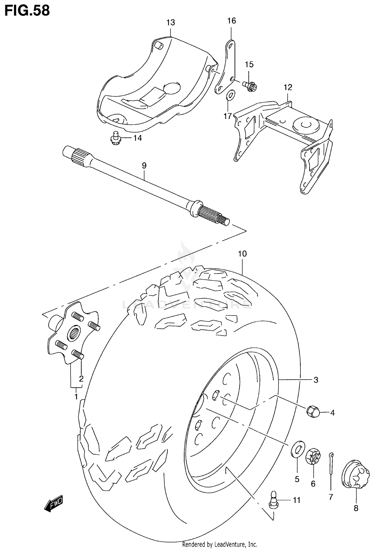 LEFT REAR WHEEL (MODEL Y)
