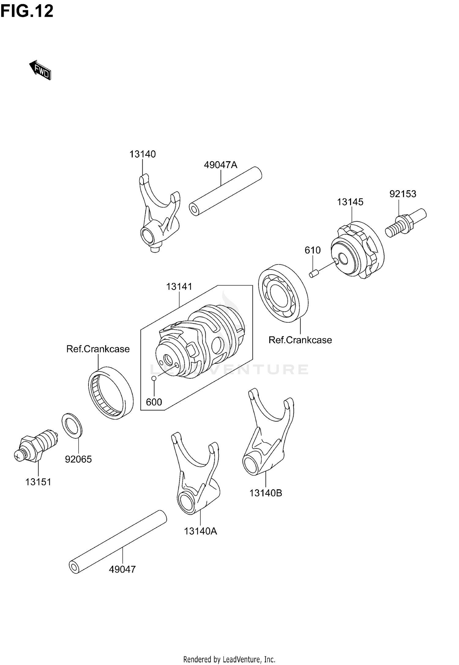 GEAR CHANGE DRUM/SHIFT FORK