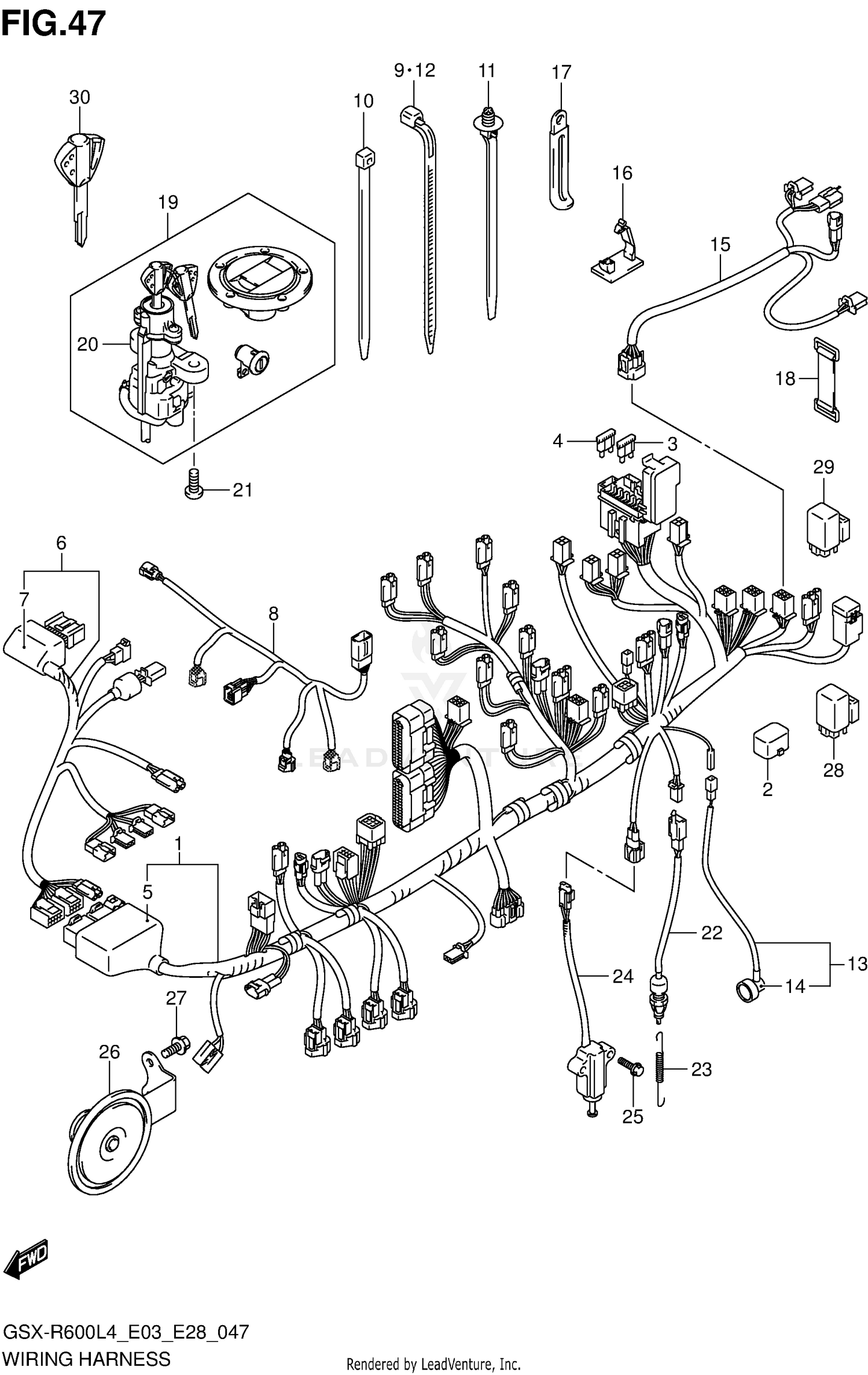 WIRING HARNESS (GSX-R600L4 E03)
