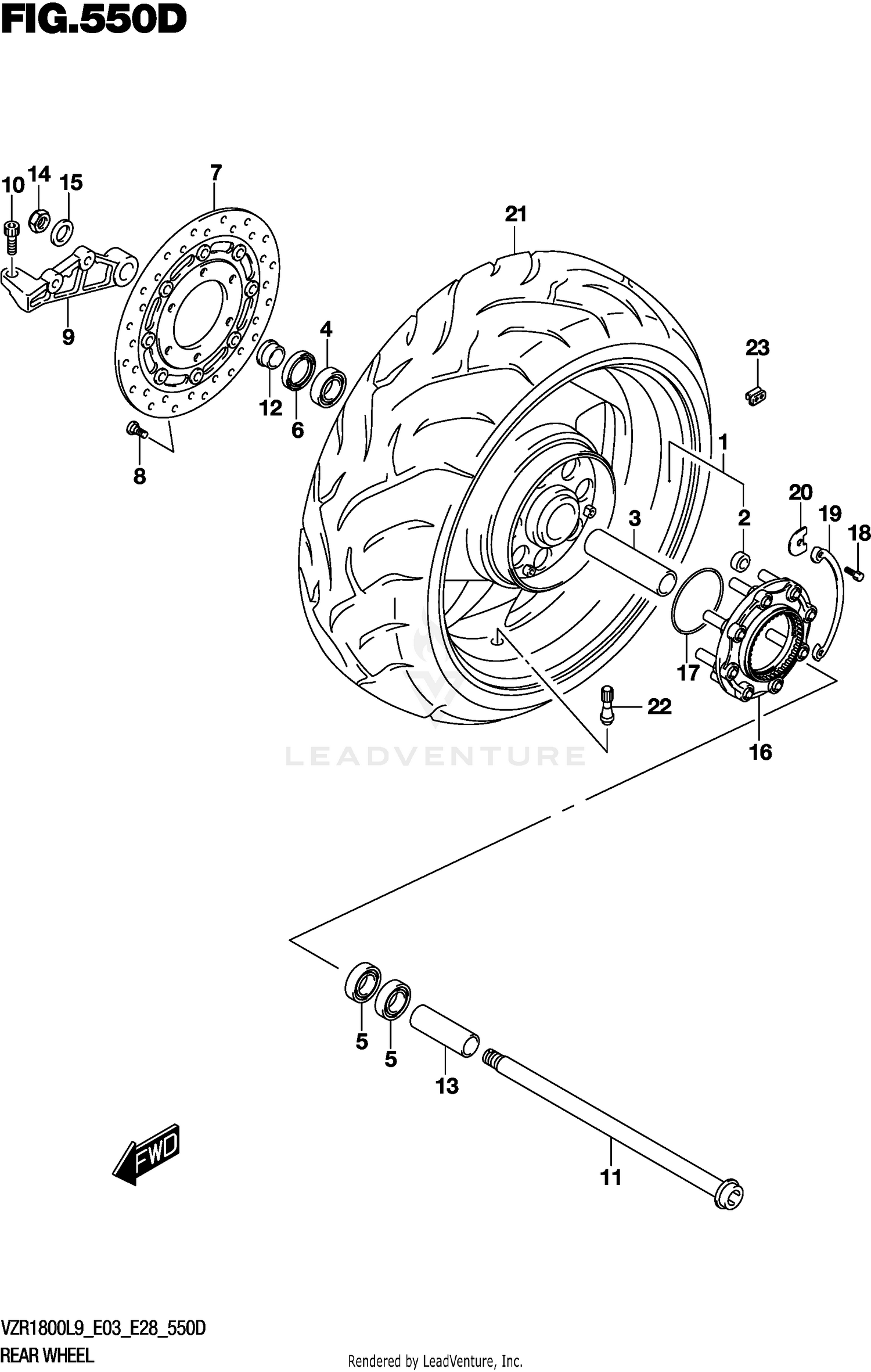 REAR WHEEL (VZR1800BZL9 E33)