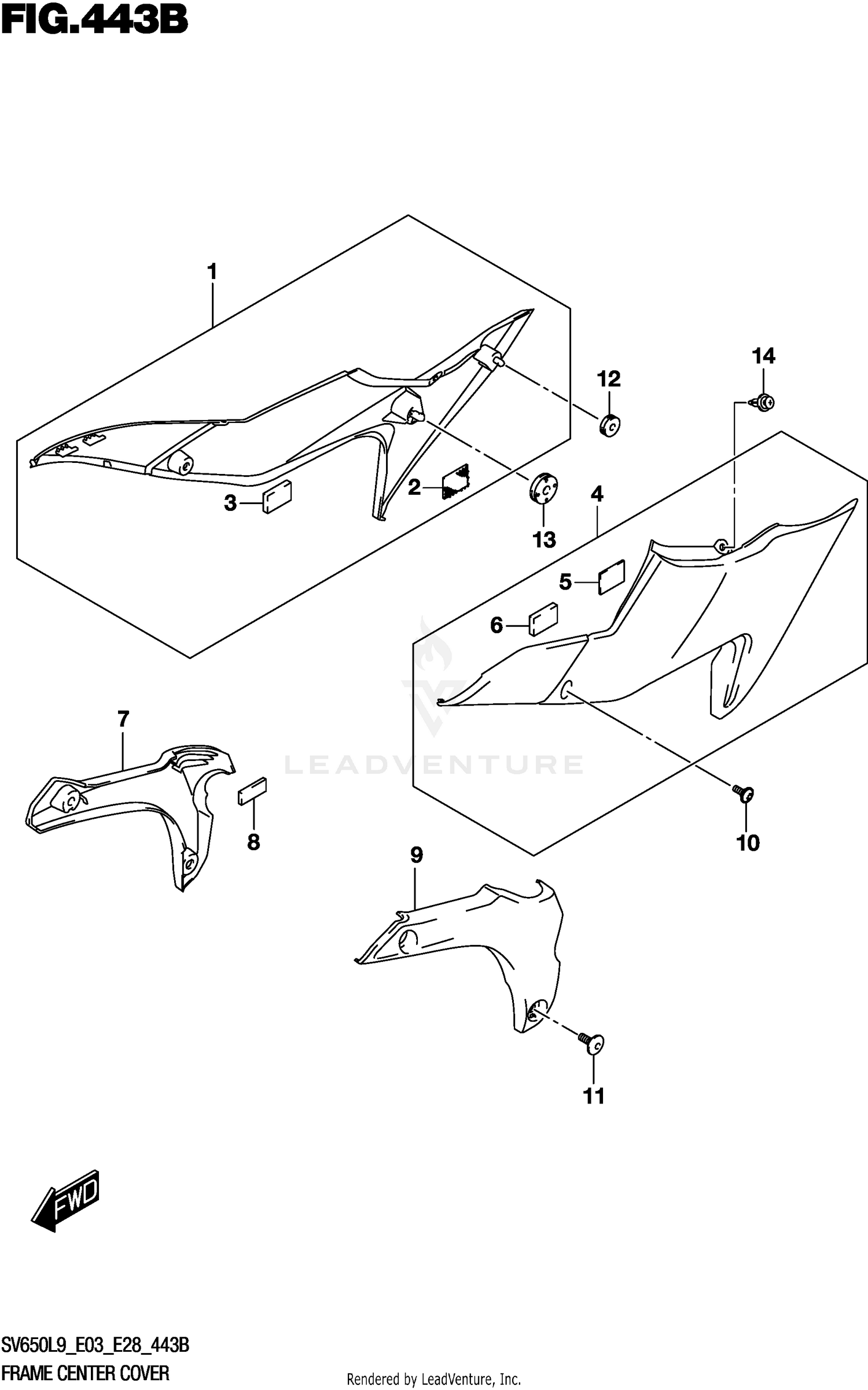 FRAME CENTER COVER (SV650L9 E33)
